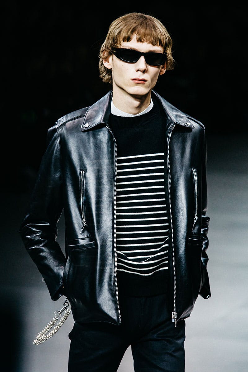 Hedi Slimane's clothes are known for their slim silhouettes.