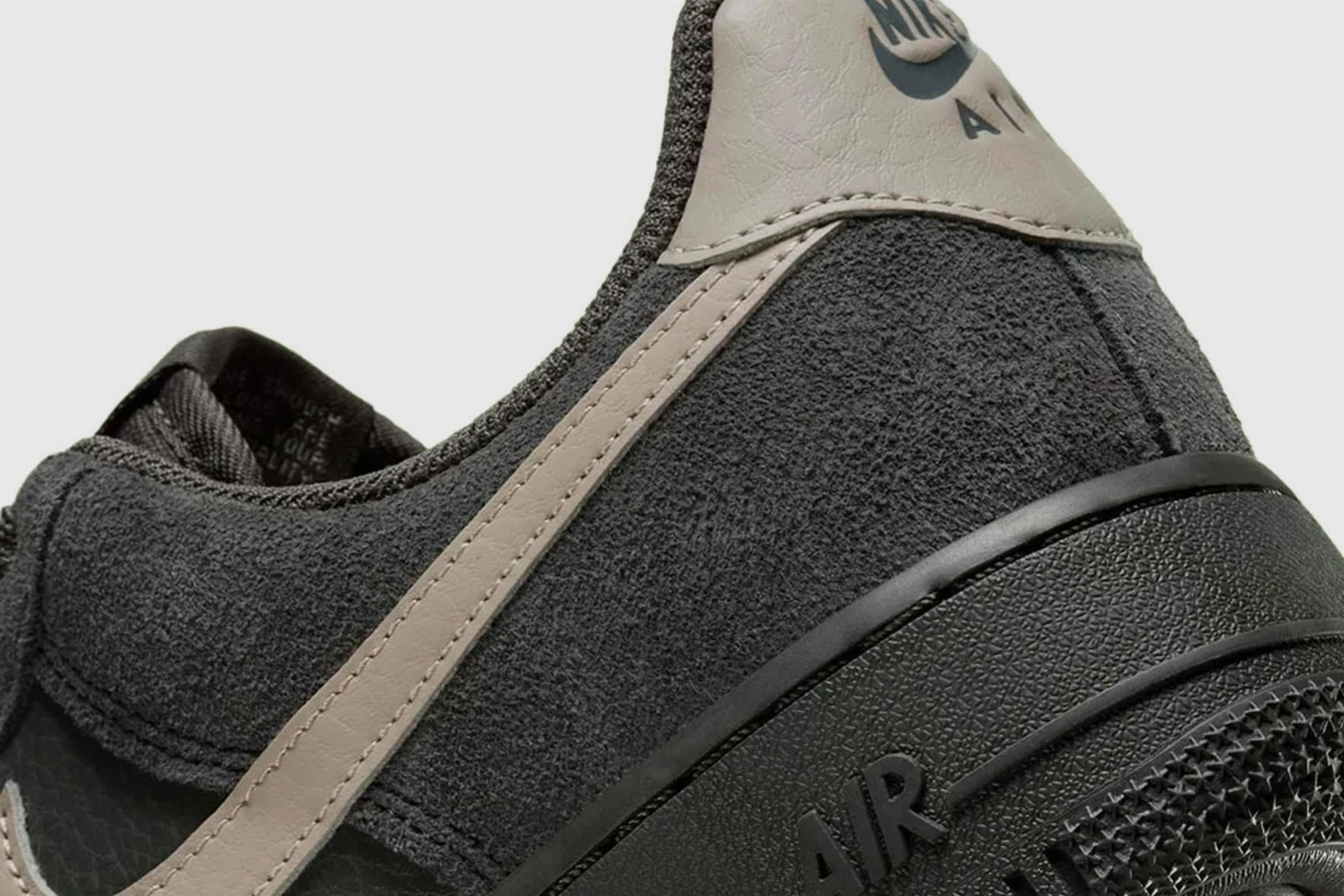 Nike Air Force 1 Low Suede Medium Ash Off Noir