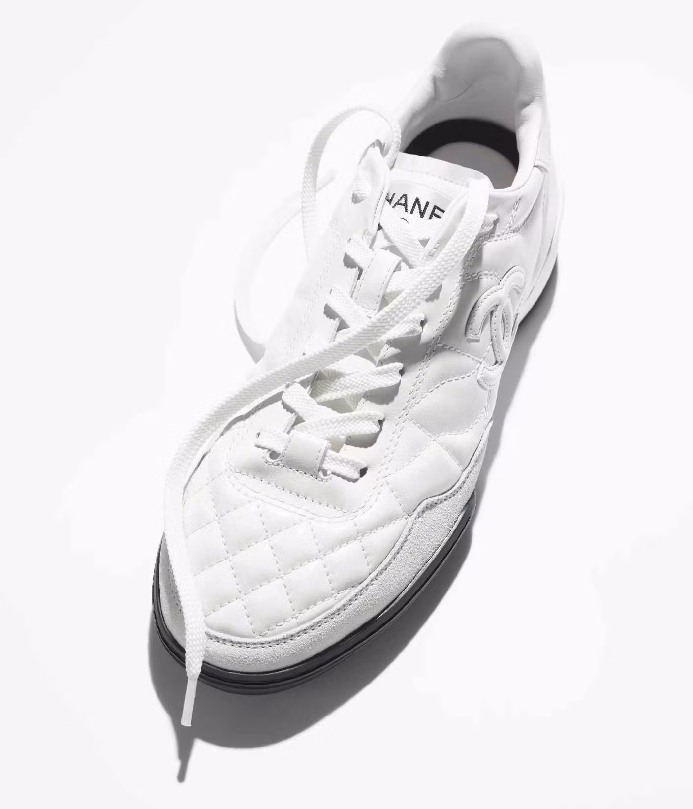 chanel flat leather sneaker