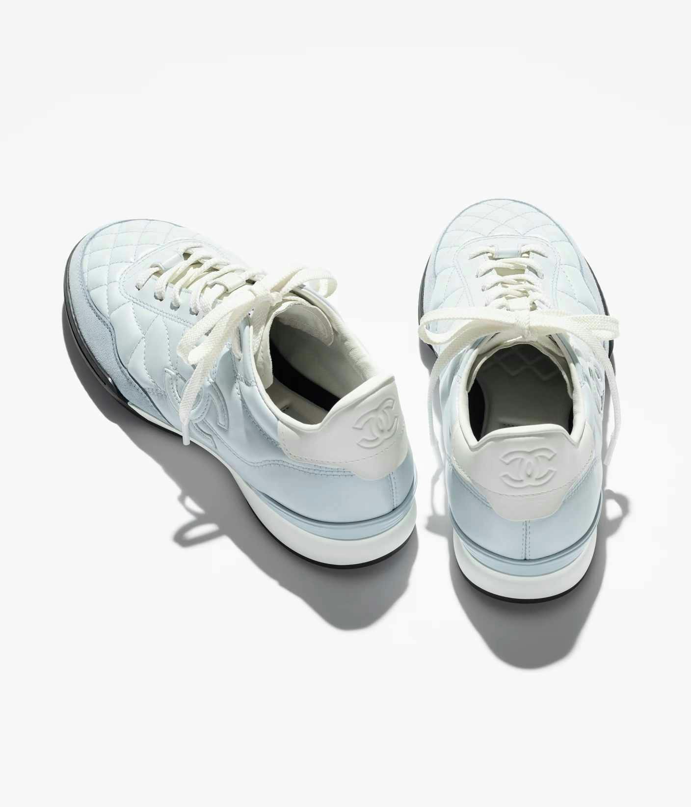 chanel flat leather sneaker