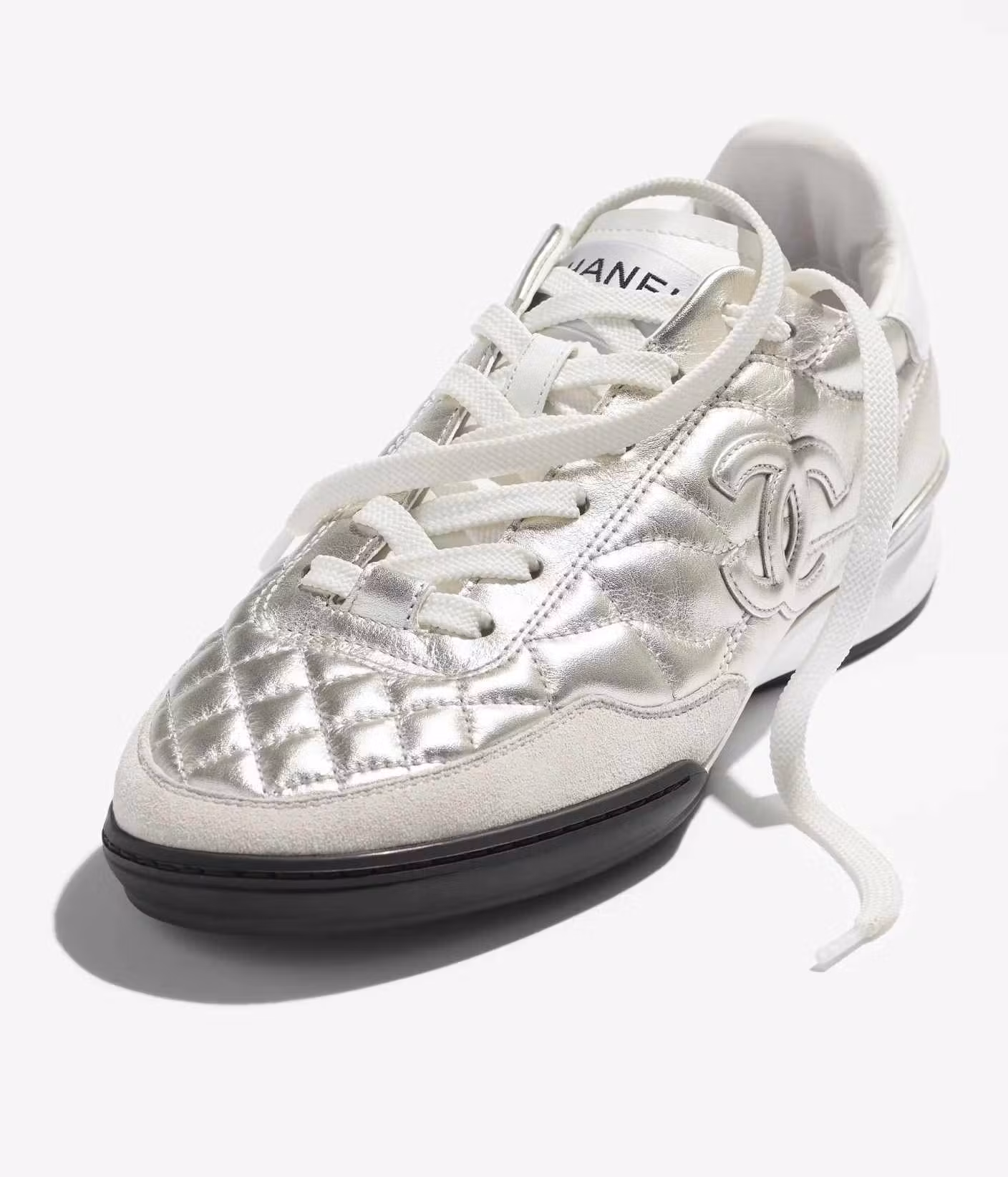 chanel flat leather sneaker