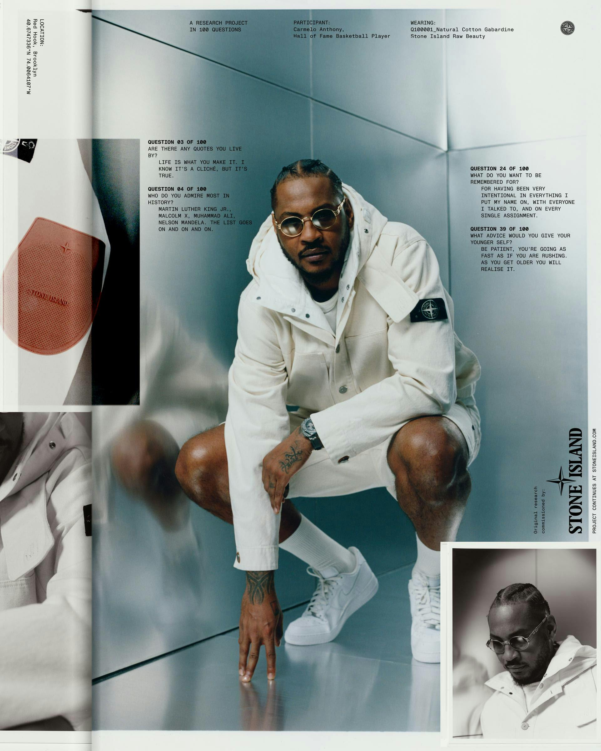 stone island raw beauty campaign clint 419 carmelo anthony