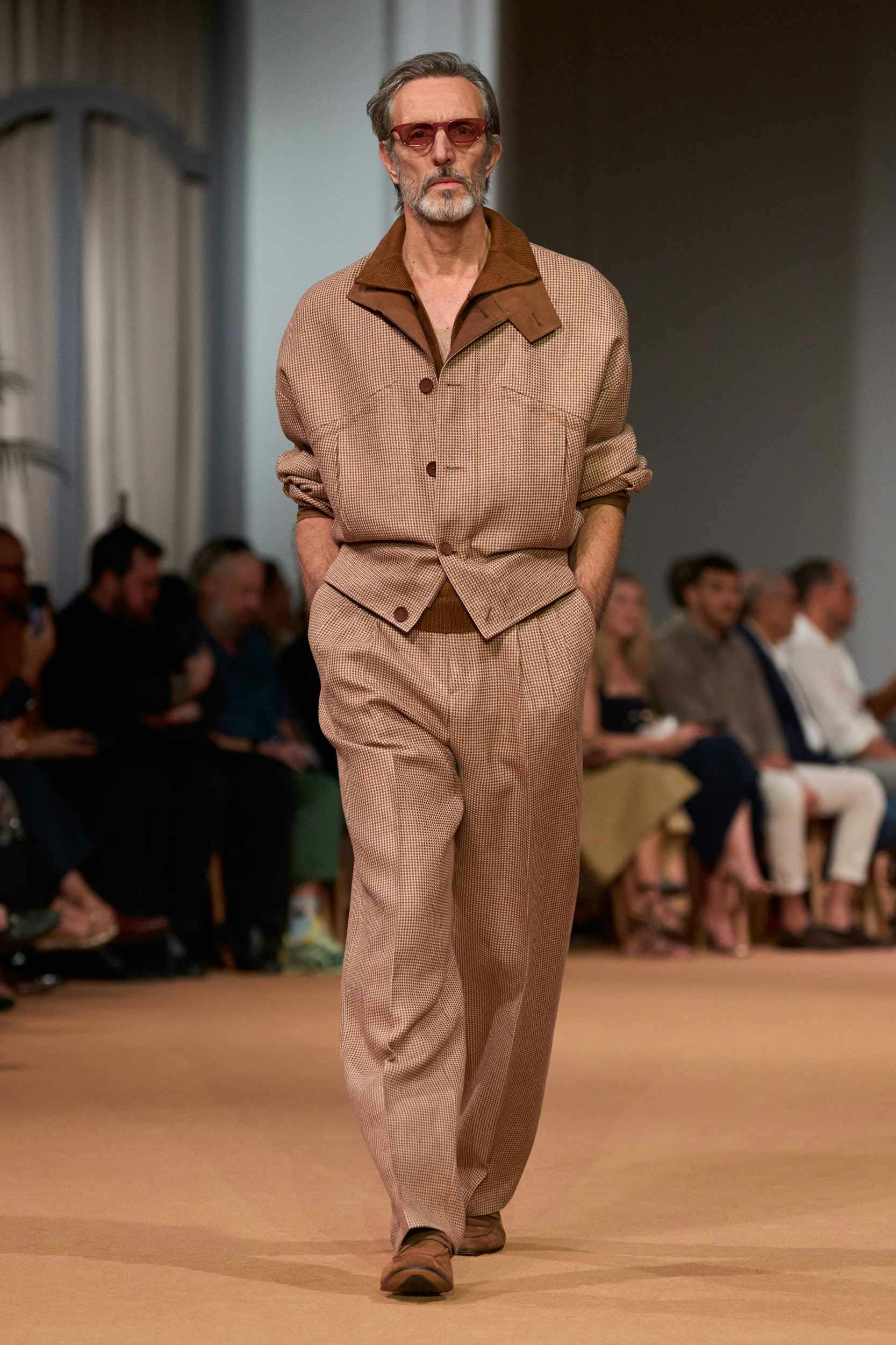 elderly model wearing zegna