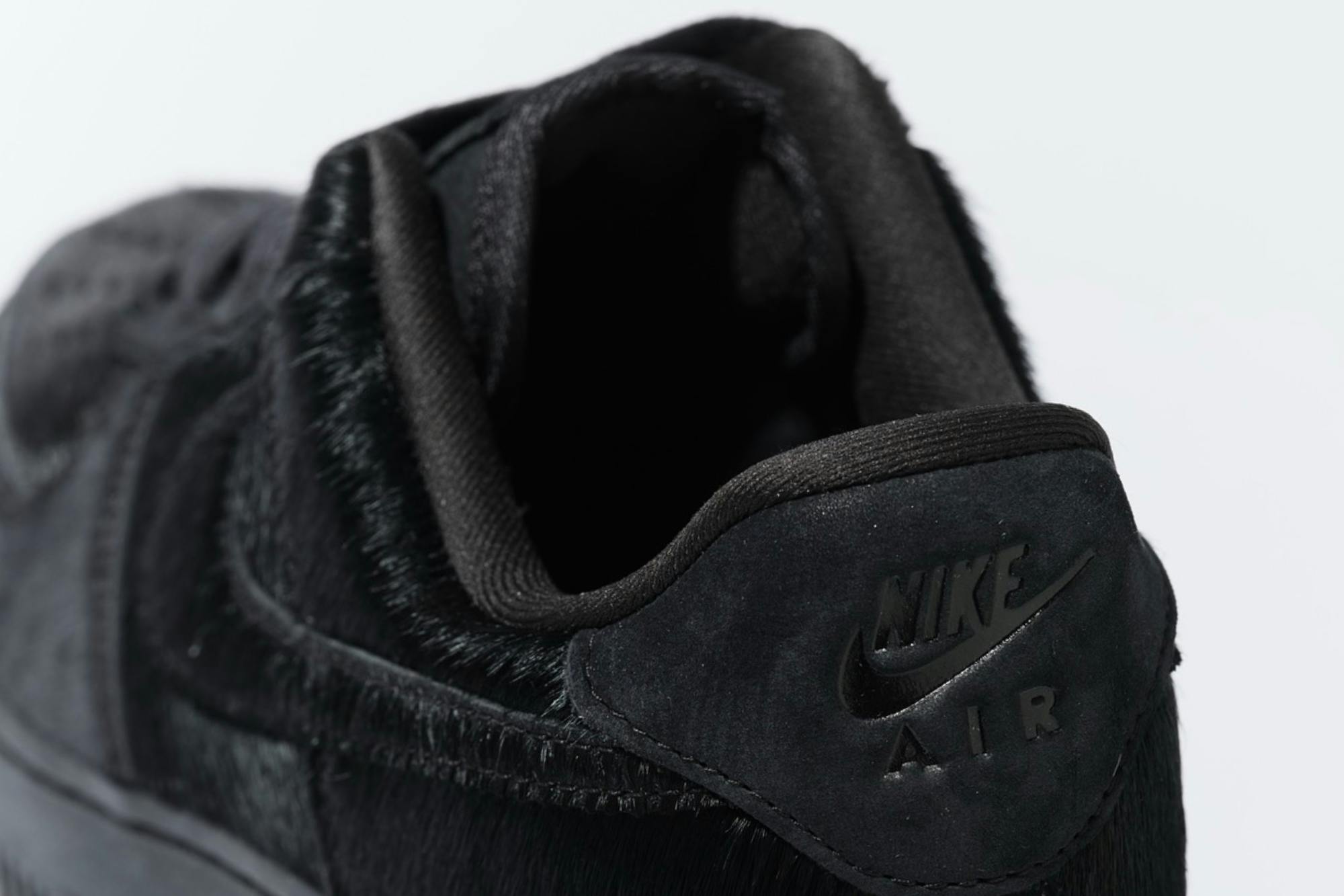 nike air force 1 black pony hair 2025