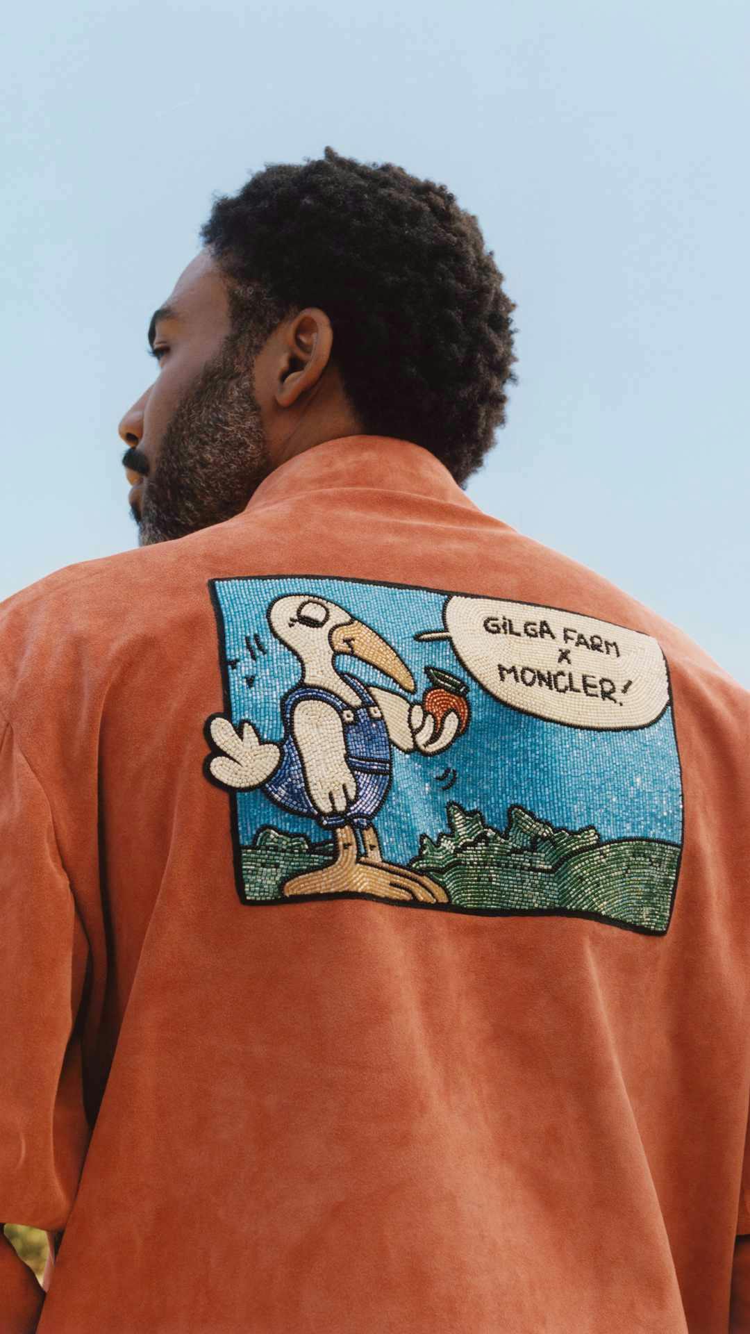donald glover moncler gilga farms collection