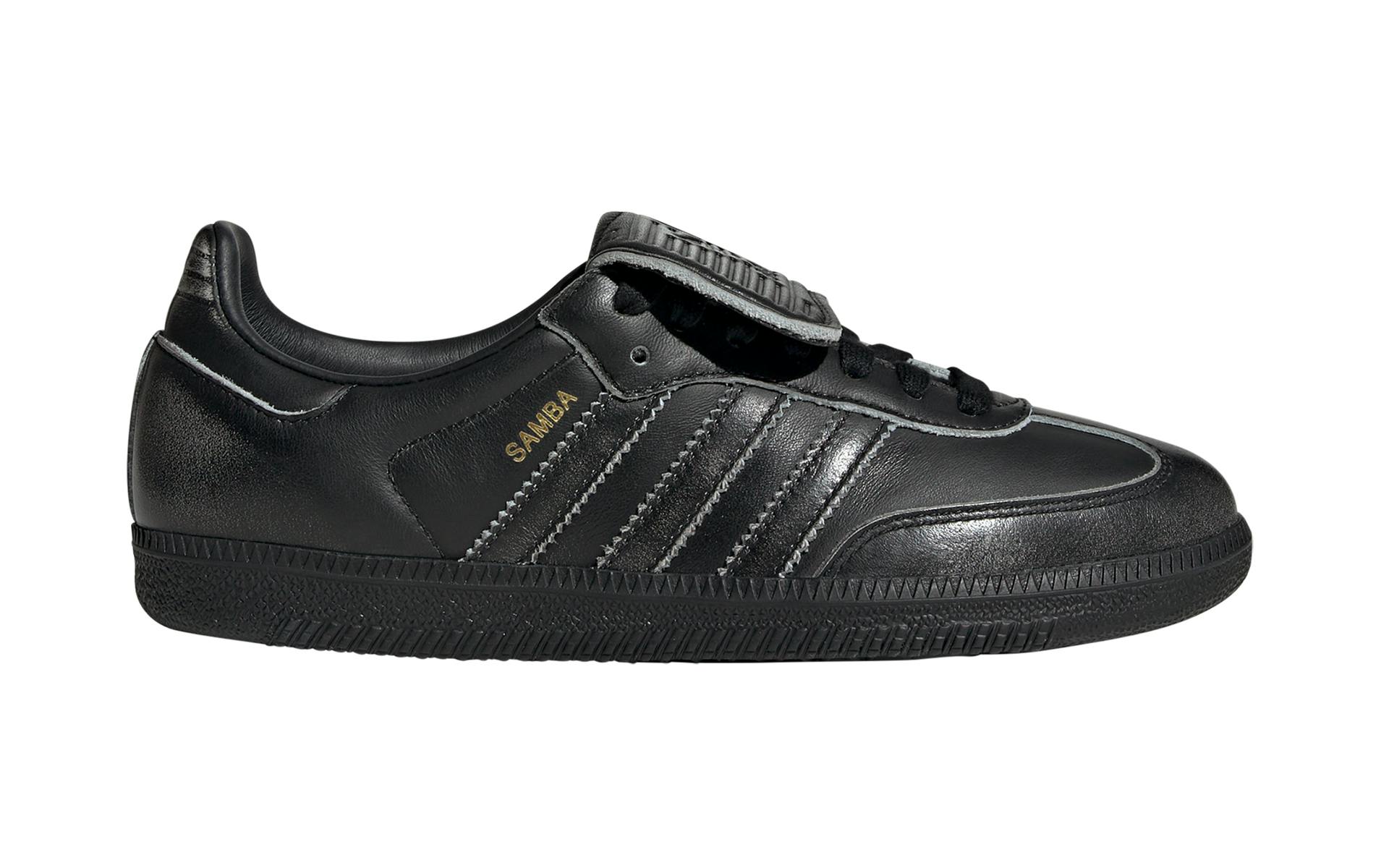 adidas samba long tongue distressed