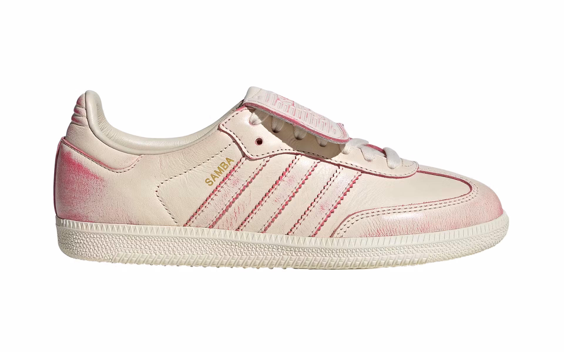 adidas samba long tongue distressed
