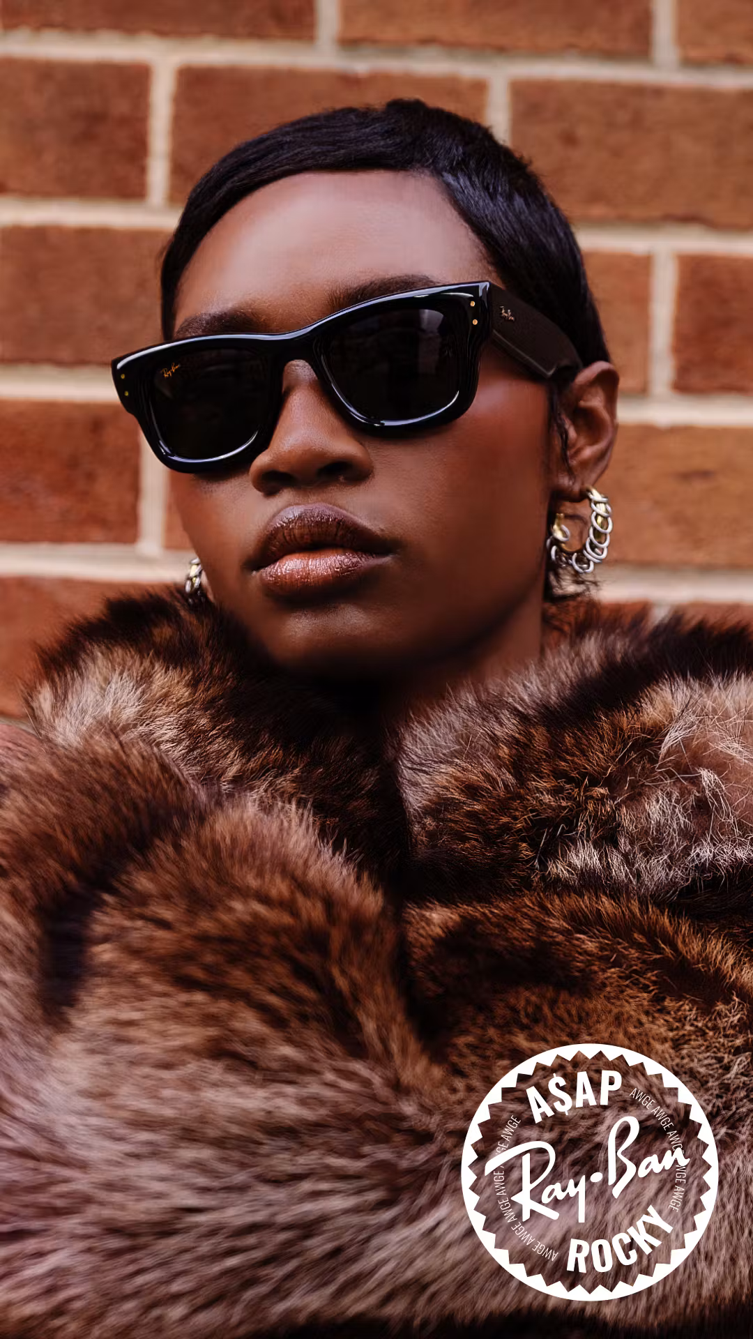 asap rocky ray ban wayfarer puffer