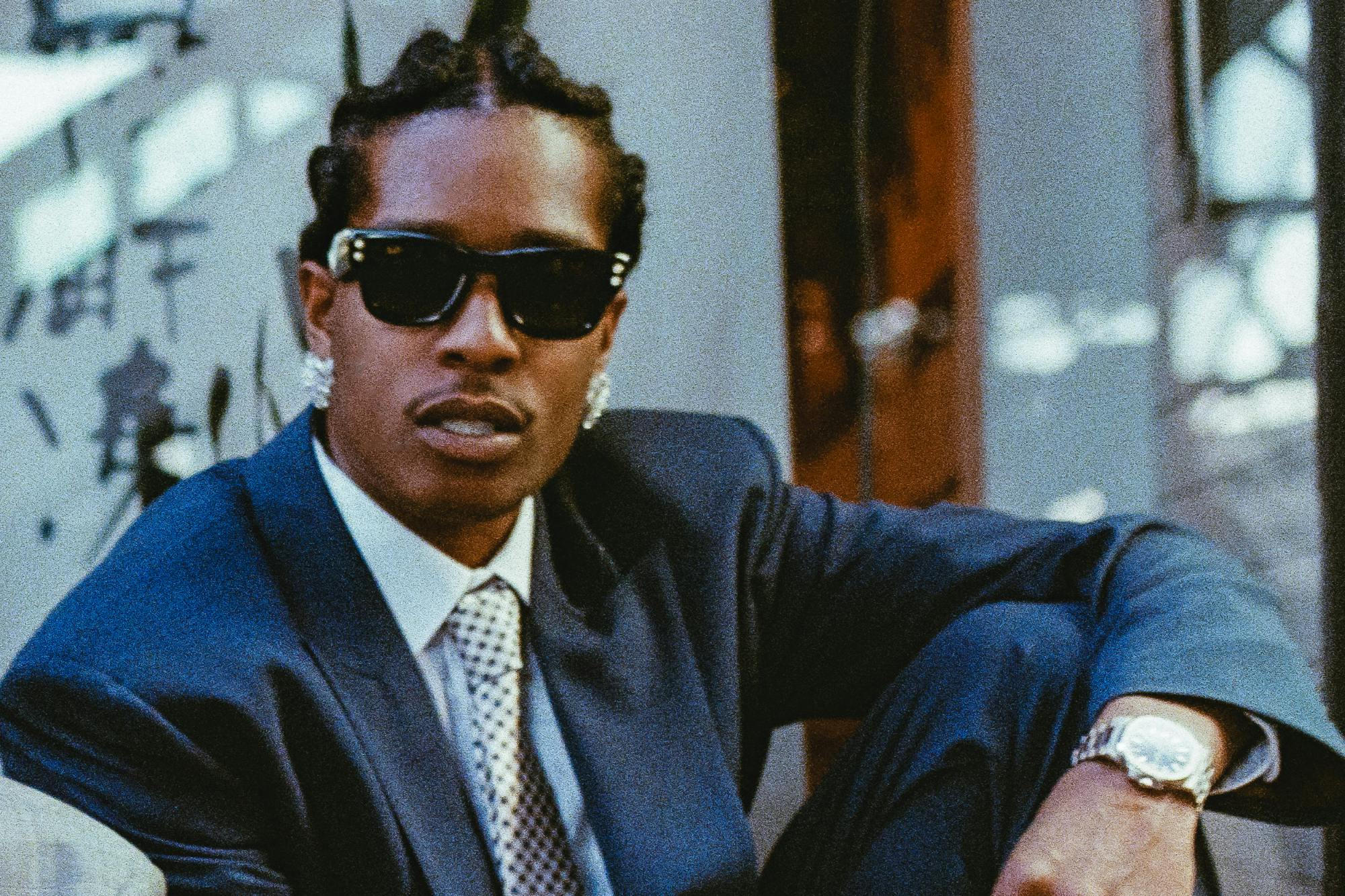 asap rocky ray ban wayfarer puffer