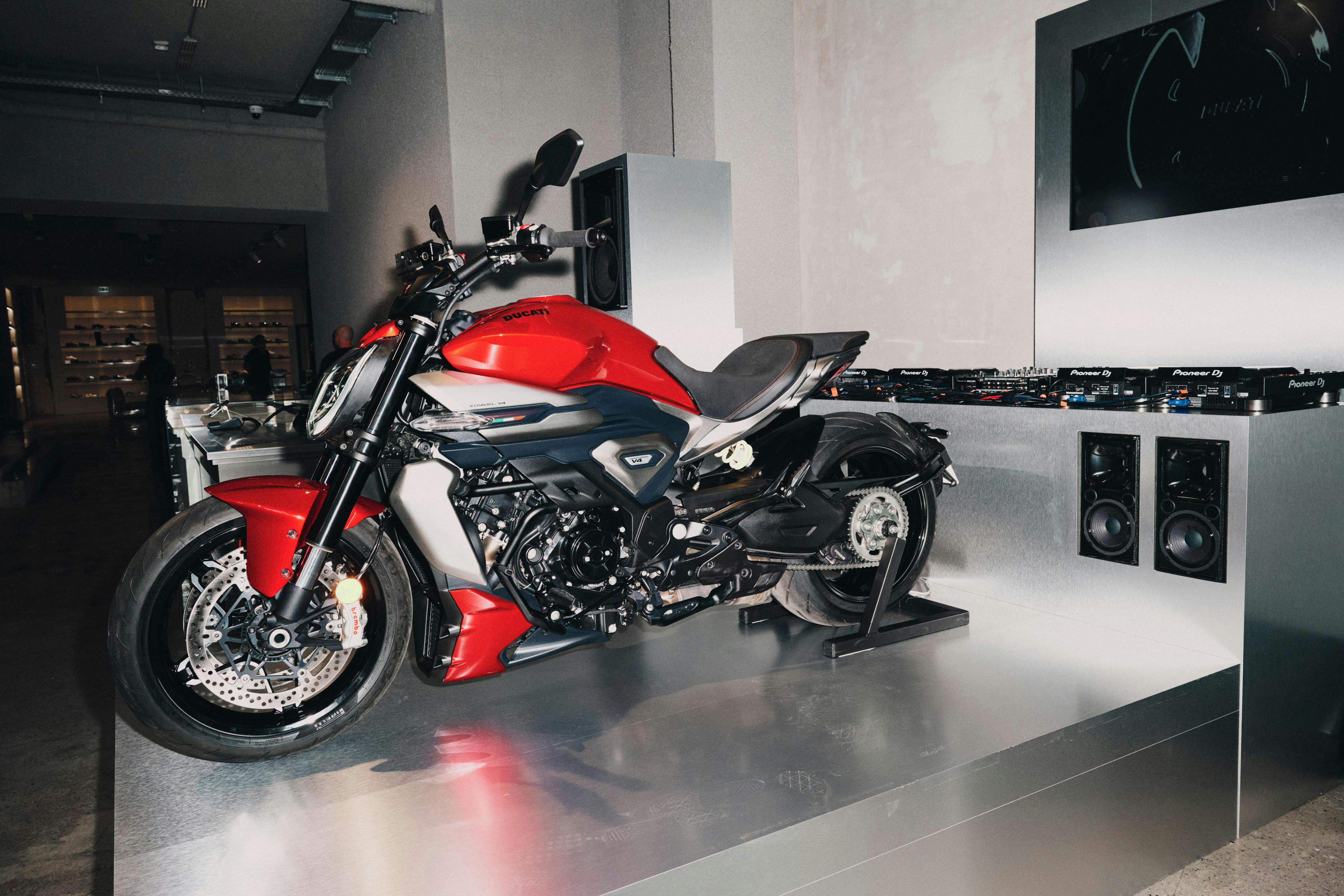 Ducati's XDiavel V4 at the Highsnobiety Store in Berlin