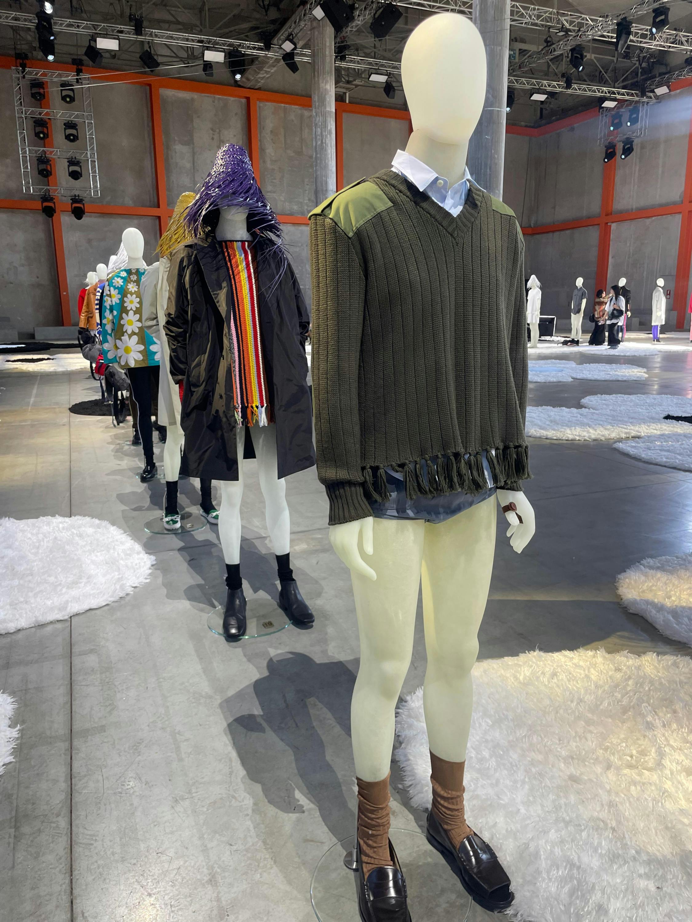prada ss26 menswear collection showroom