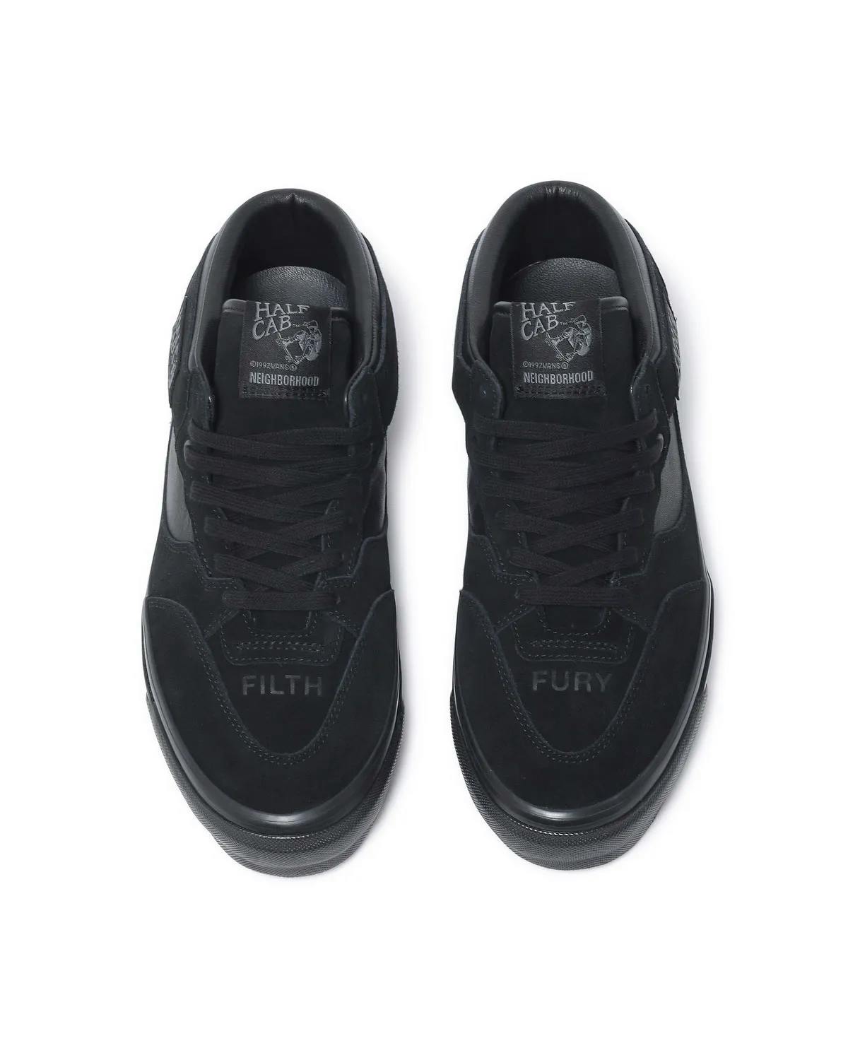 Vans OTE x NEIGHBORHOOD collab 2025, whit slip-on, black half cab