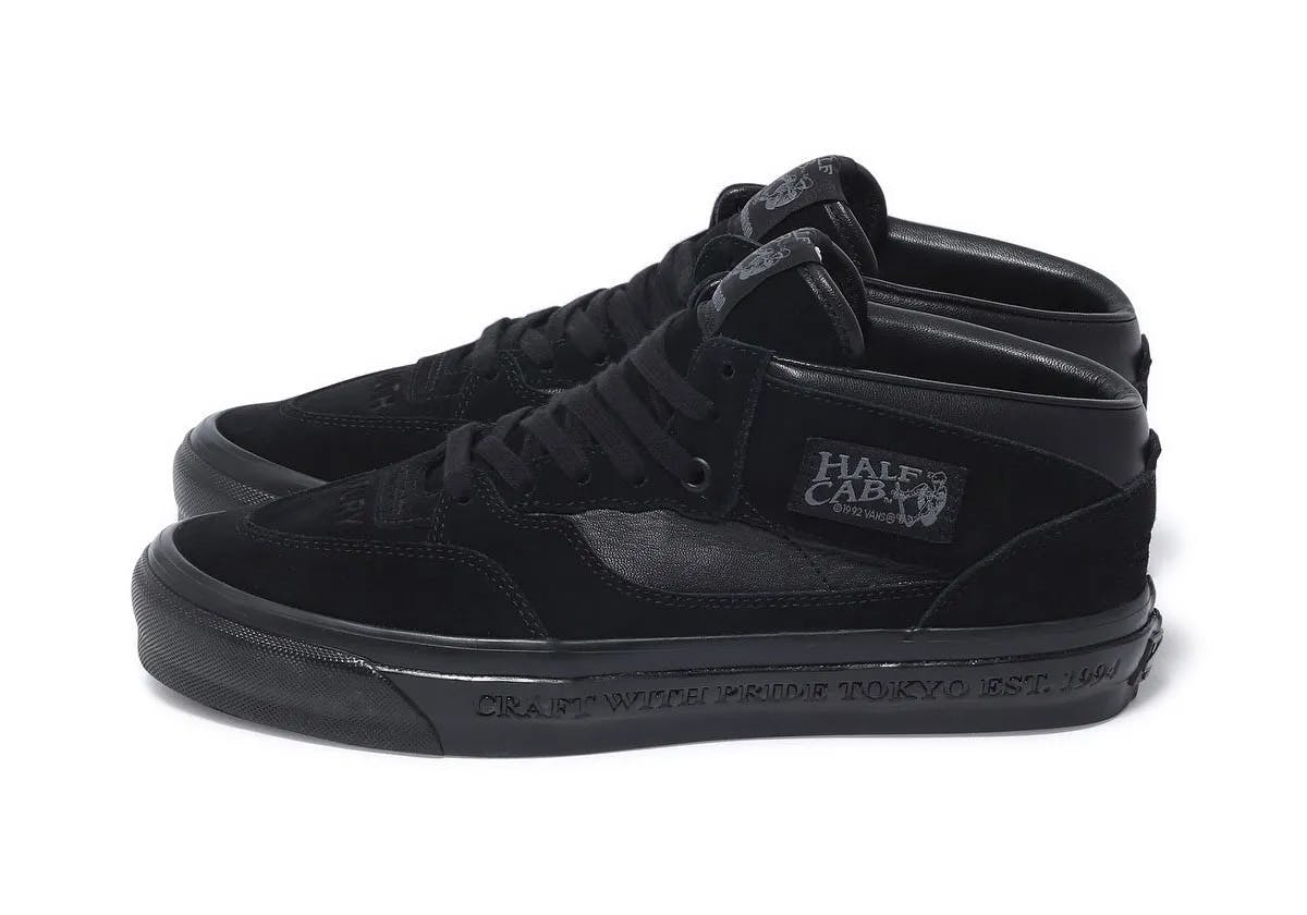 Vans OTE x NEIGHBORHOOD collab 2025, whit slip-on, black half cab