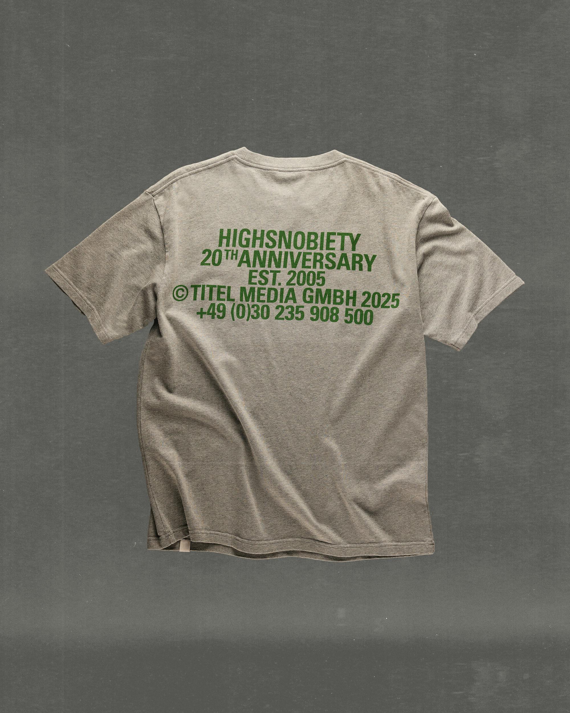 Highsnobiety 20th birthday T-shirt collaboration