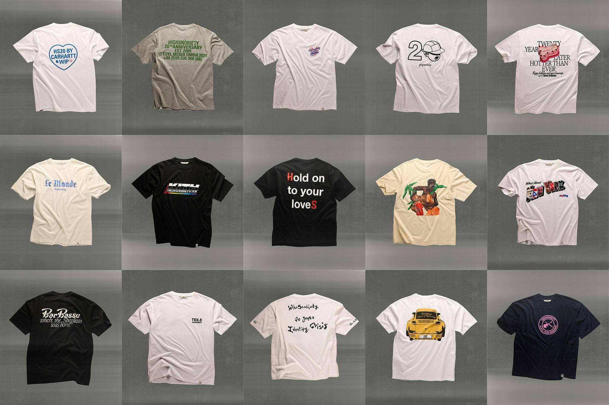 Highsnobiety 20th birthday T-shirt collaboration