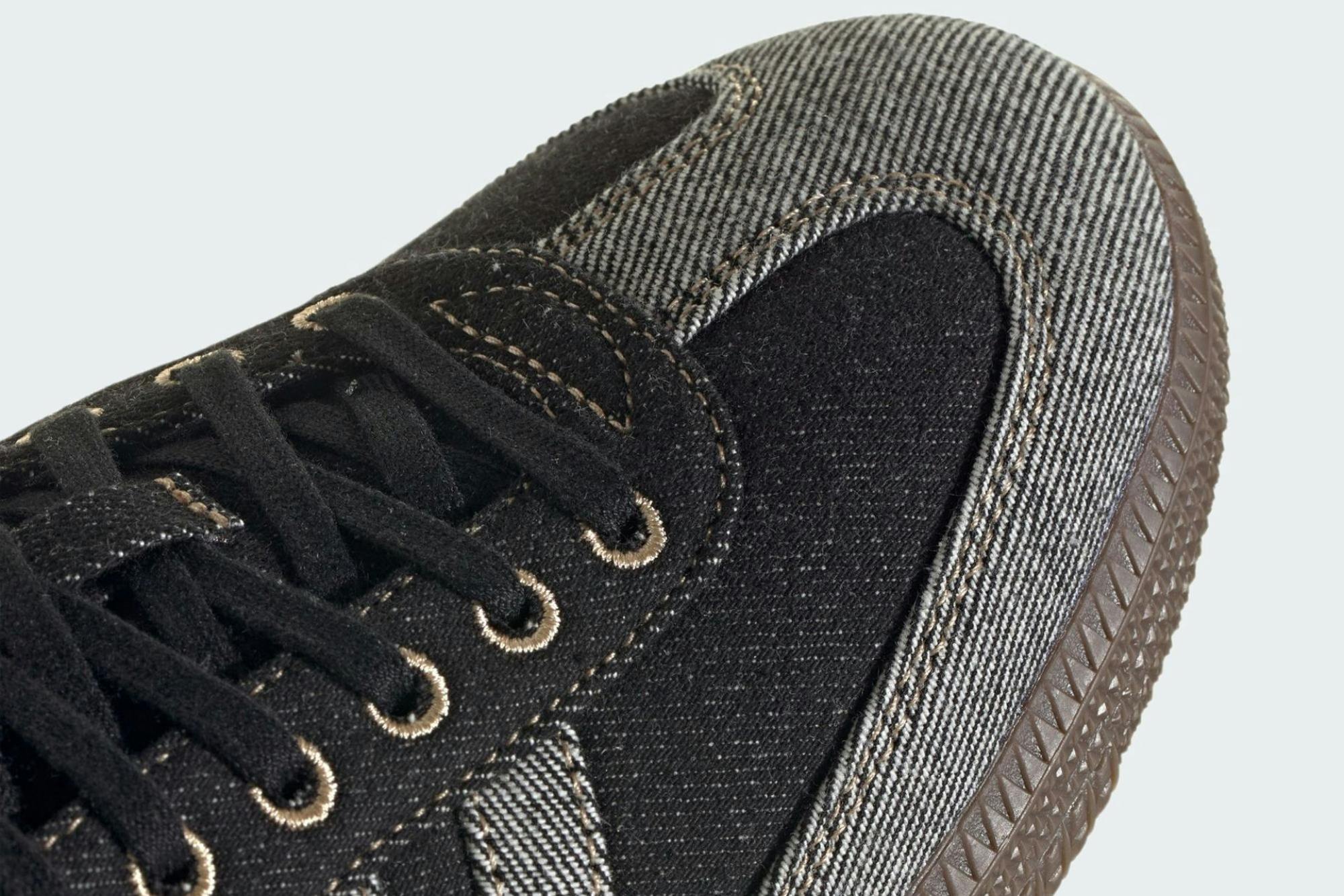 adidas samba black denim
