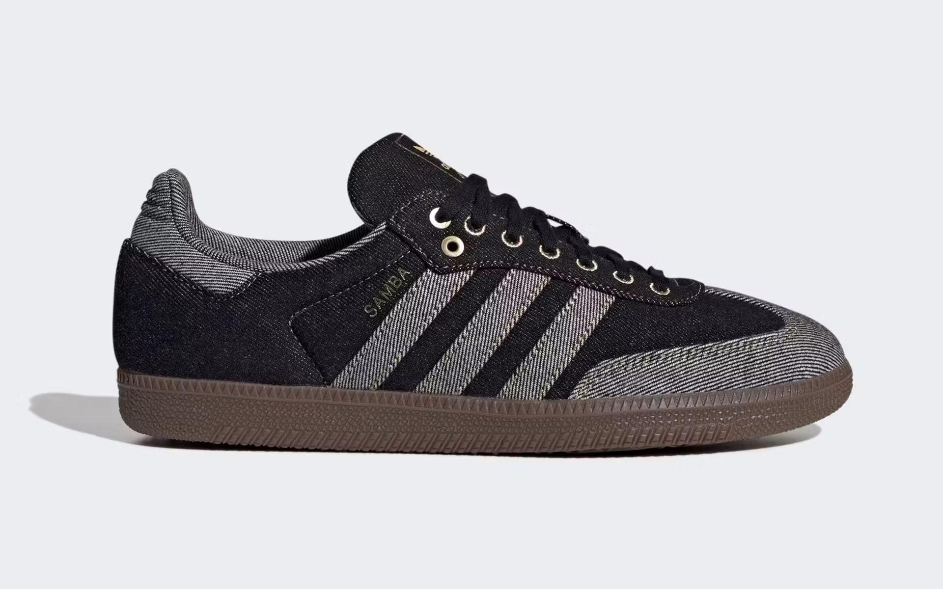 adidas samba black denim