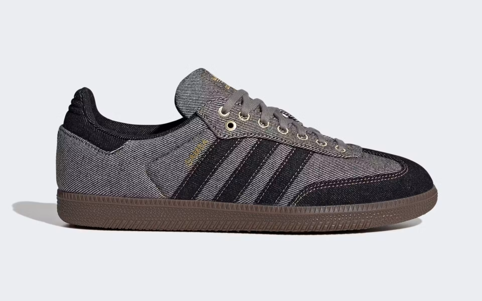 adidas samba black denim