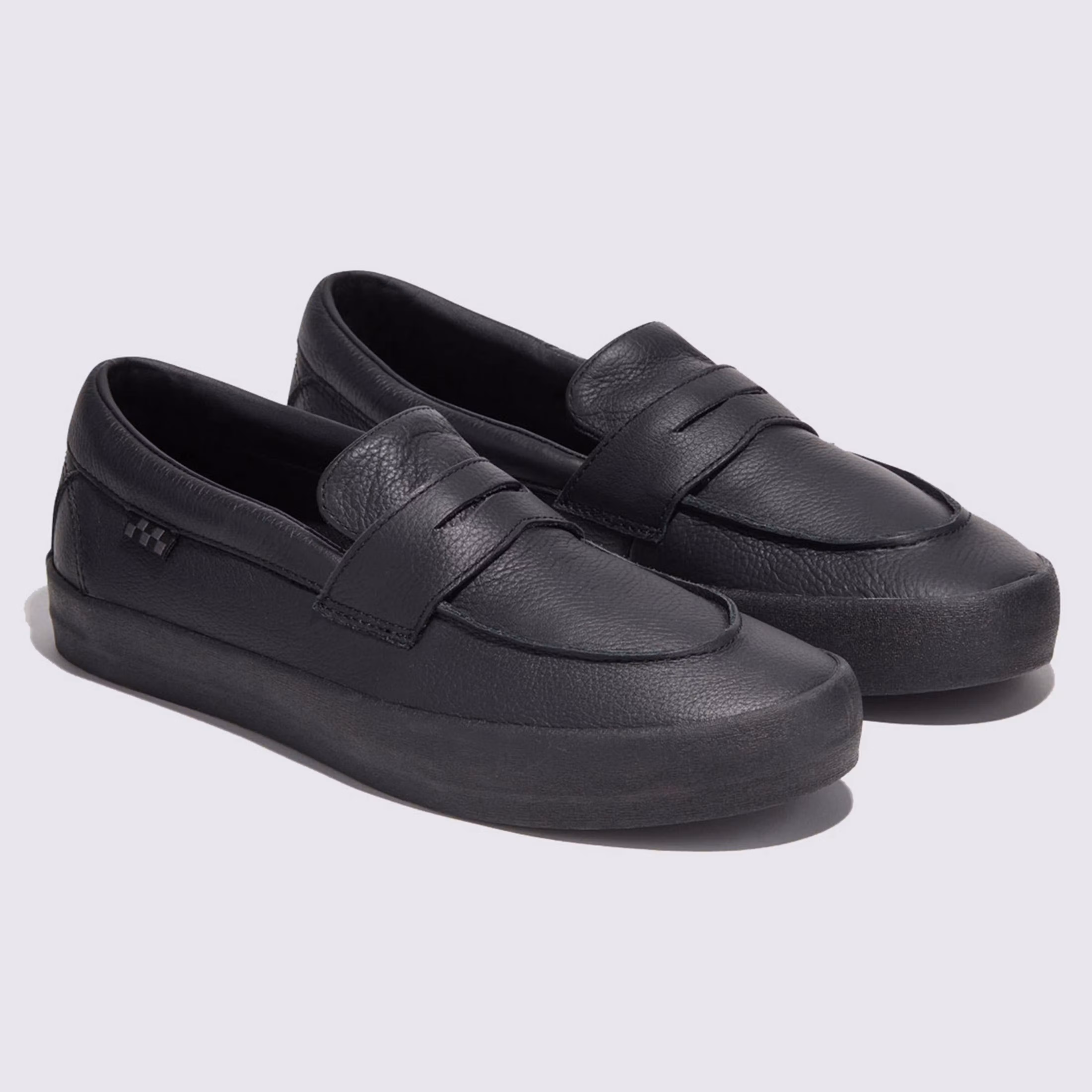 vans skate loafer sneaker black leather