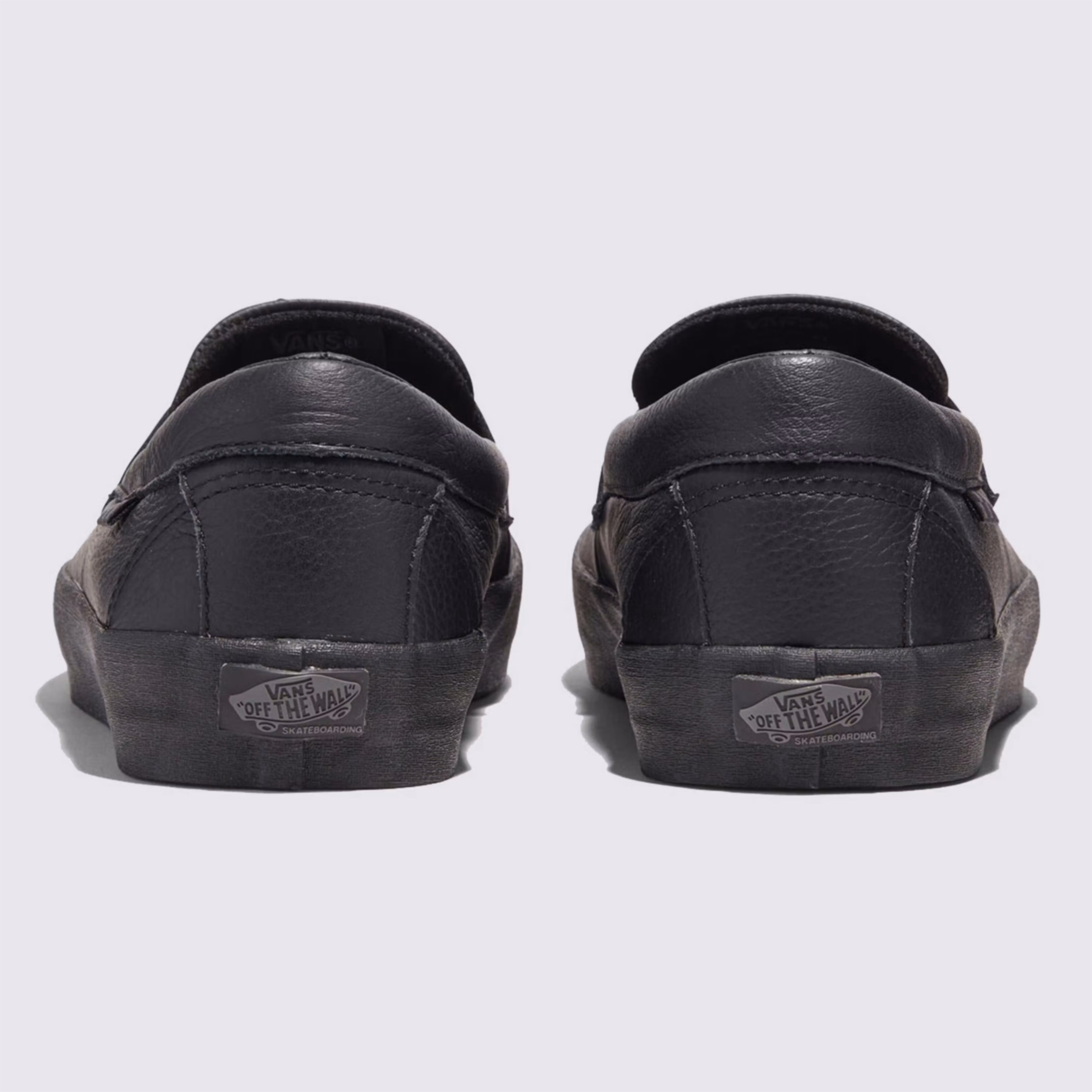 vans skate loafer sneaker black leather