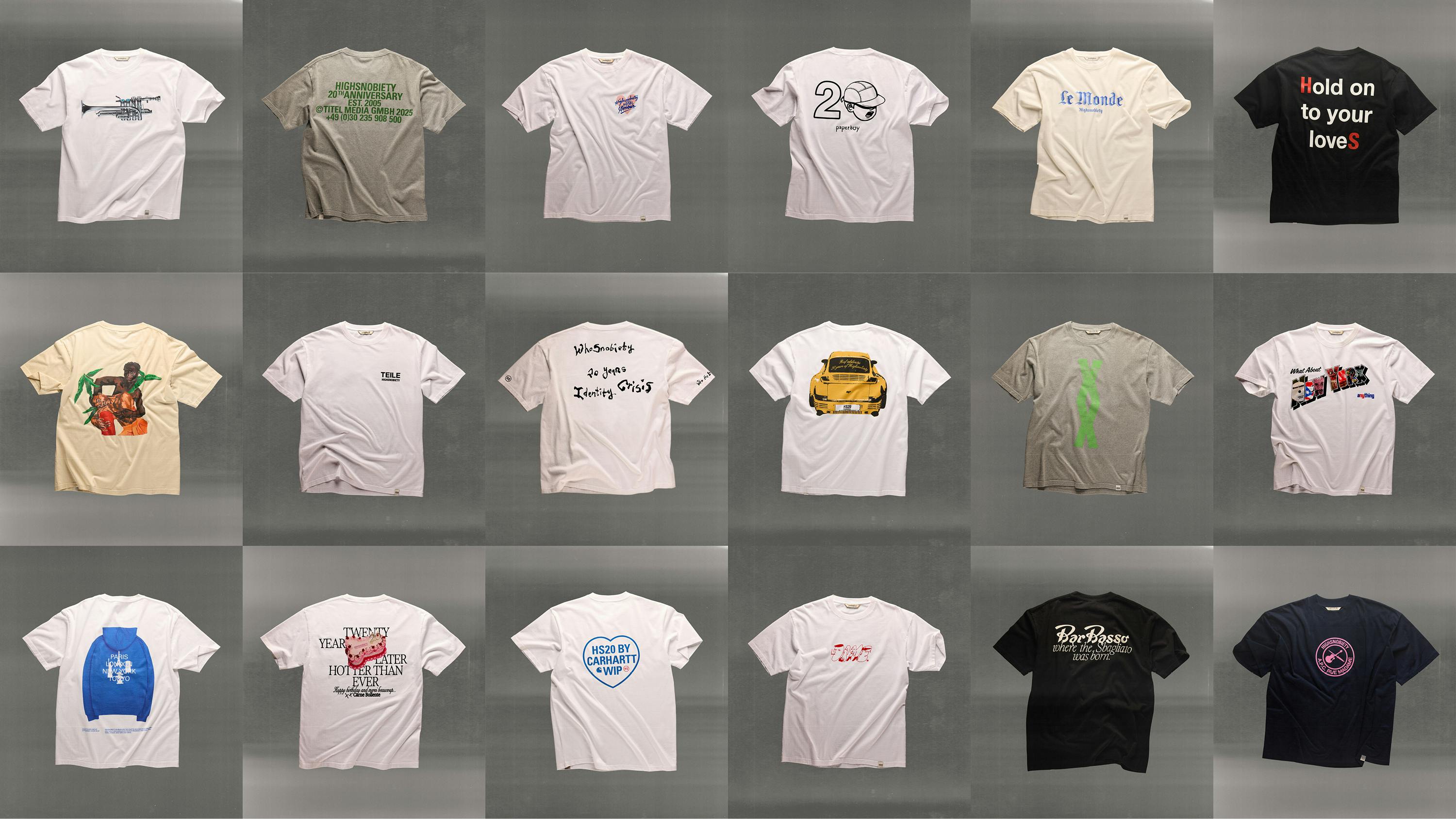 Highsnobiety 20th birthday T-shirt collaboration