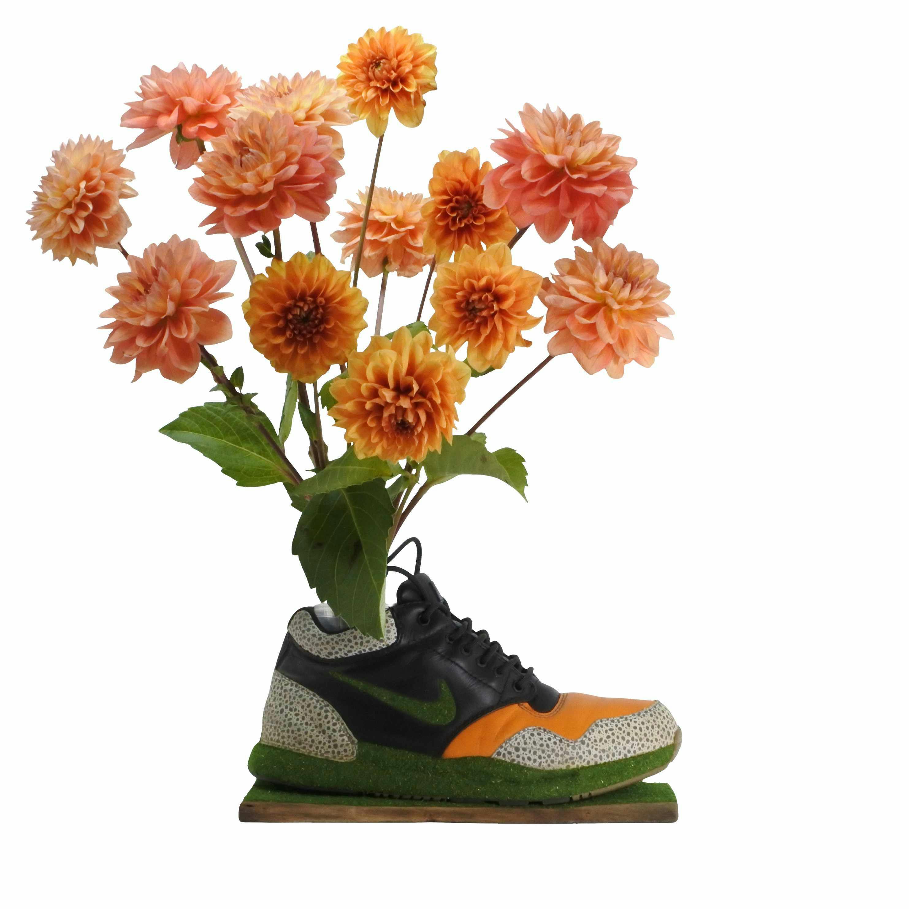 shoetree nike sneaker flower vases japan interview