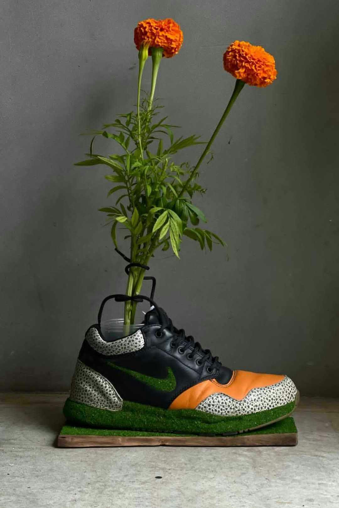 shoetree nike sneaker flower vases japan interview