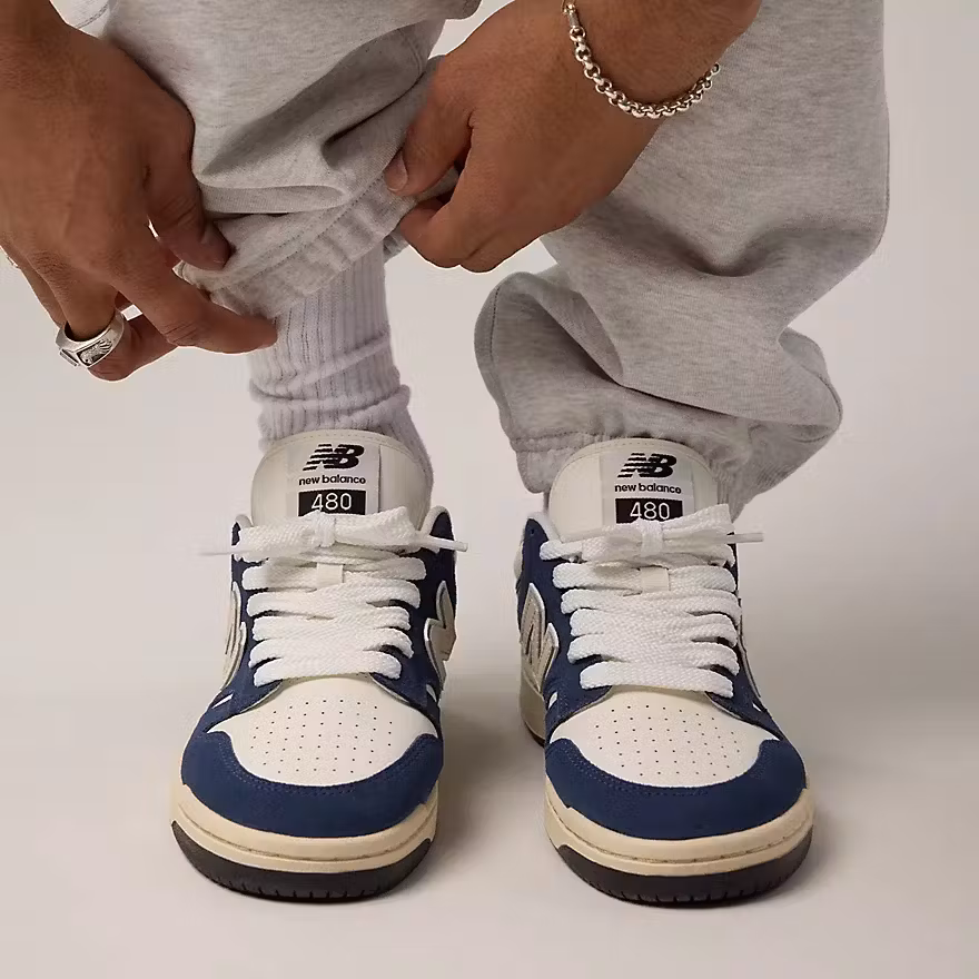 New Balance Numeric 480 Navy and Sea Salt