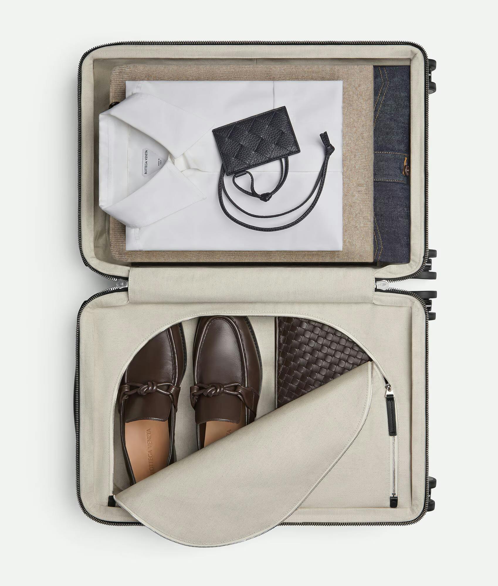 Bottega Veneta, Black, Woven Suitcase, New Release, 10k suitcase