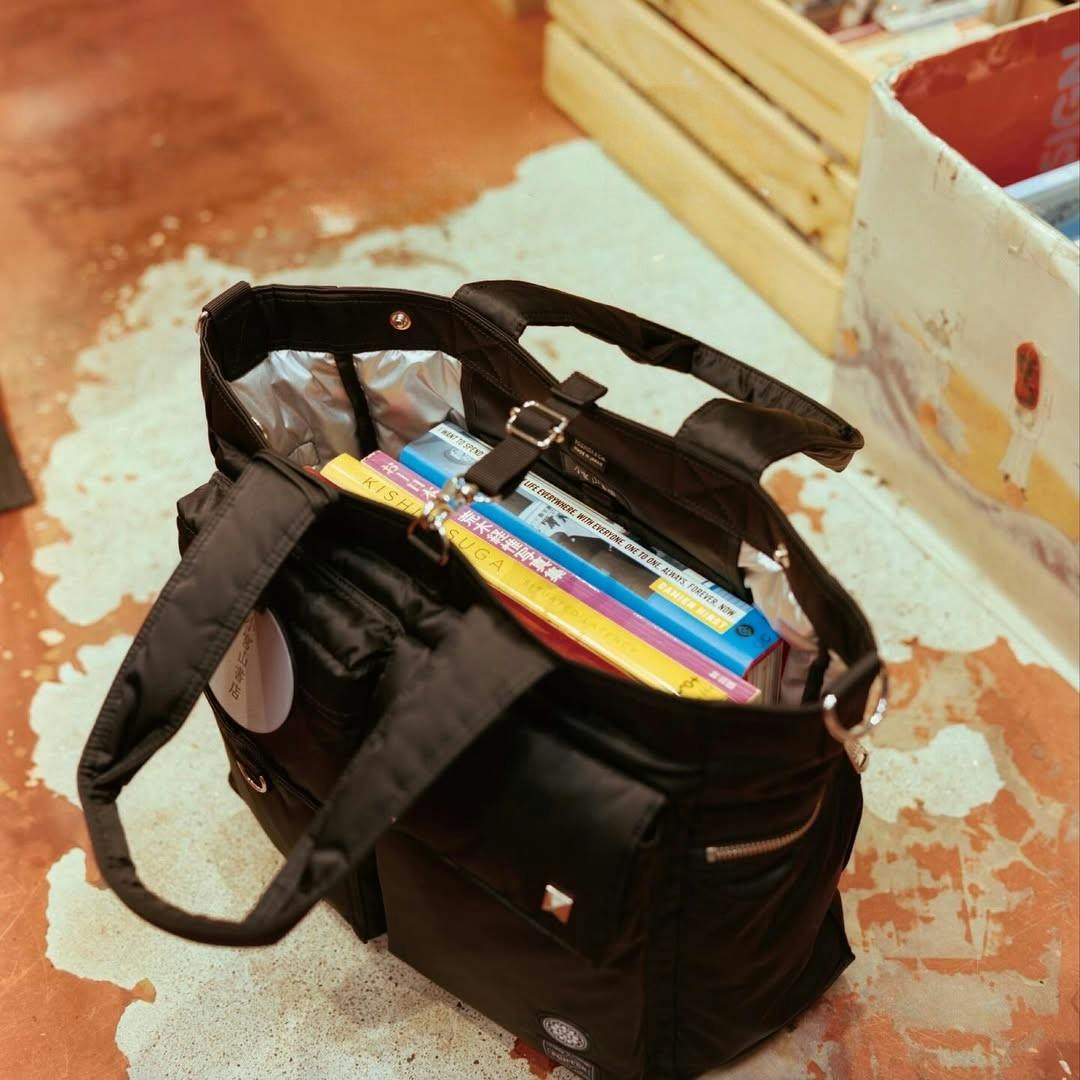 Yoshida & Co, PORTER x Komiyama two-way bag, Black book bag