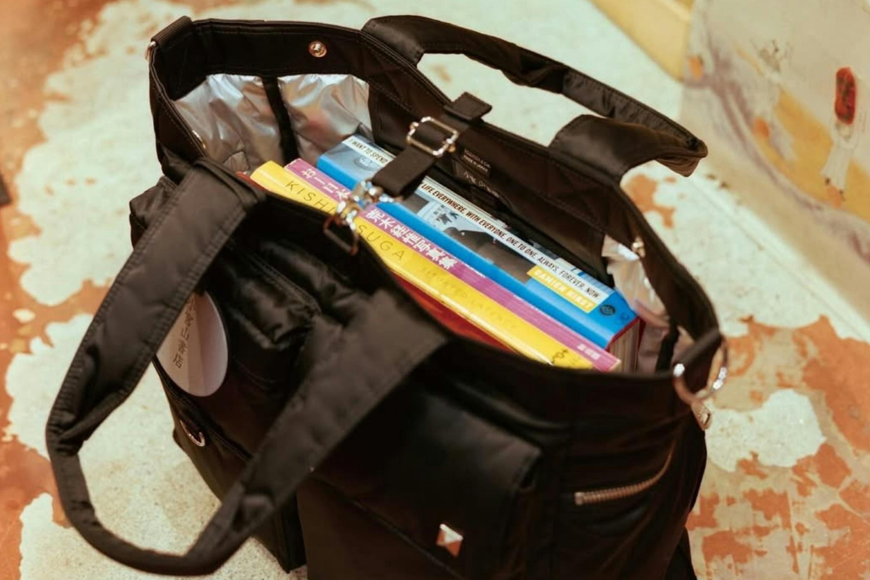 Yoshida & Co, PORTER x Komiyama two-way bag, Black book bag
