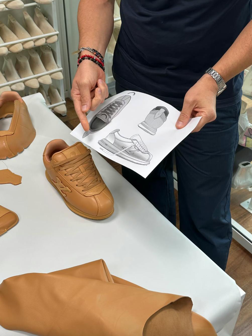 This Is How Louis Vuitton Hand-Shapes Pharrell’s Sneakers