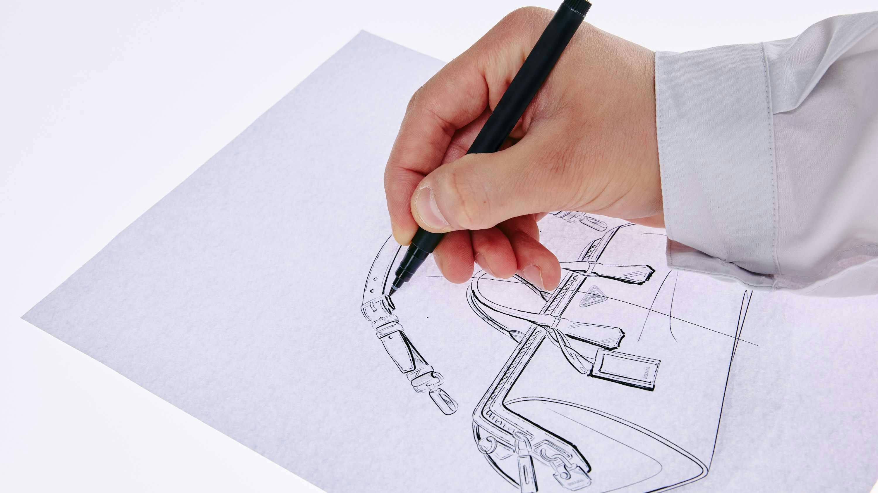 prada leather duffel bag making of photos factory