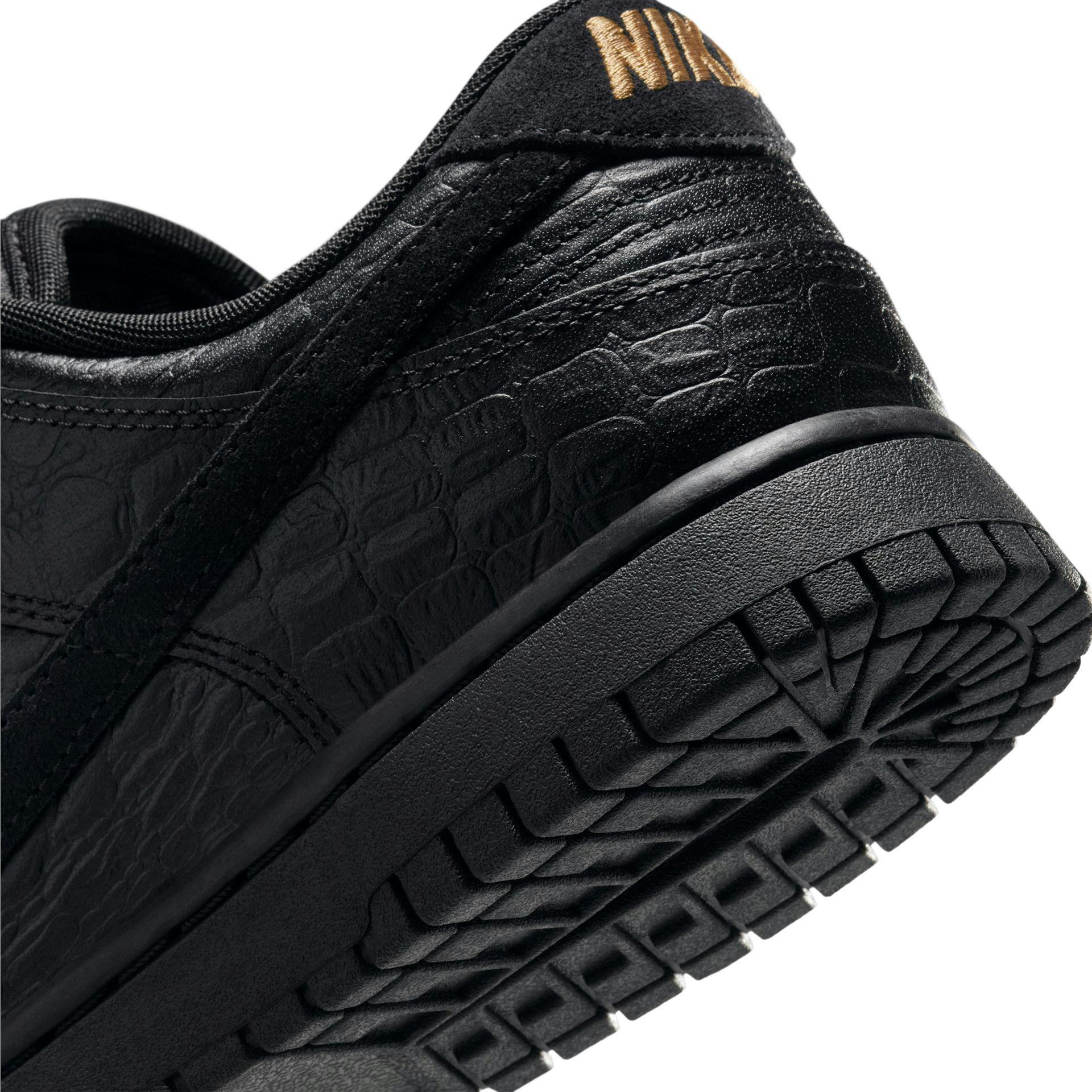 nike dunk low black croc