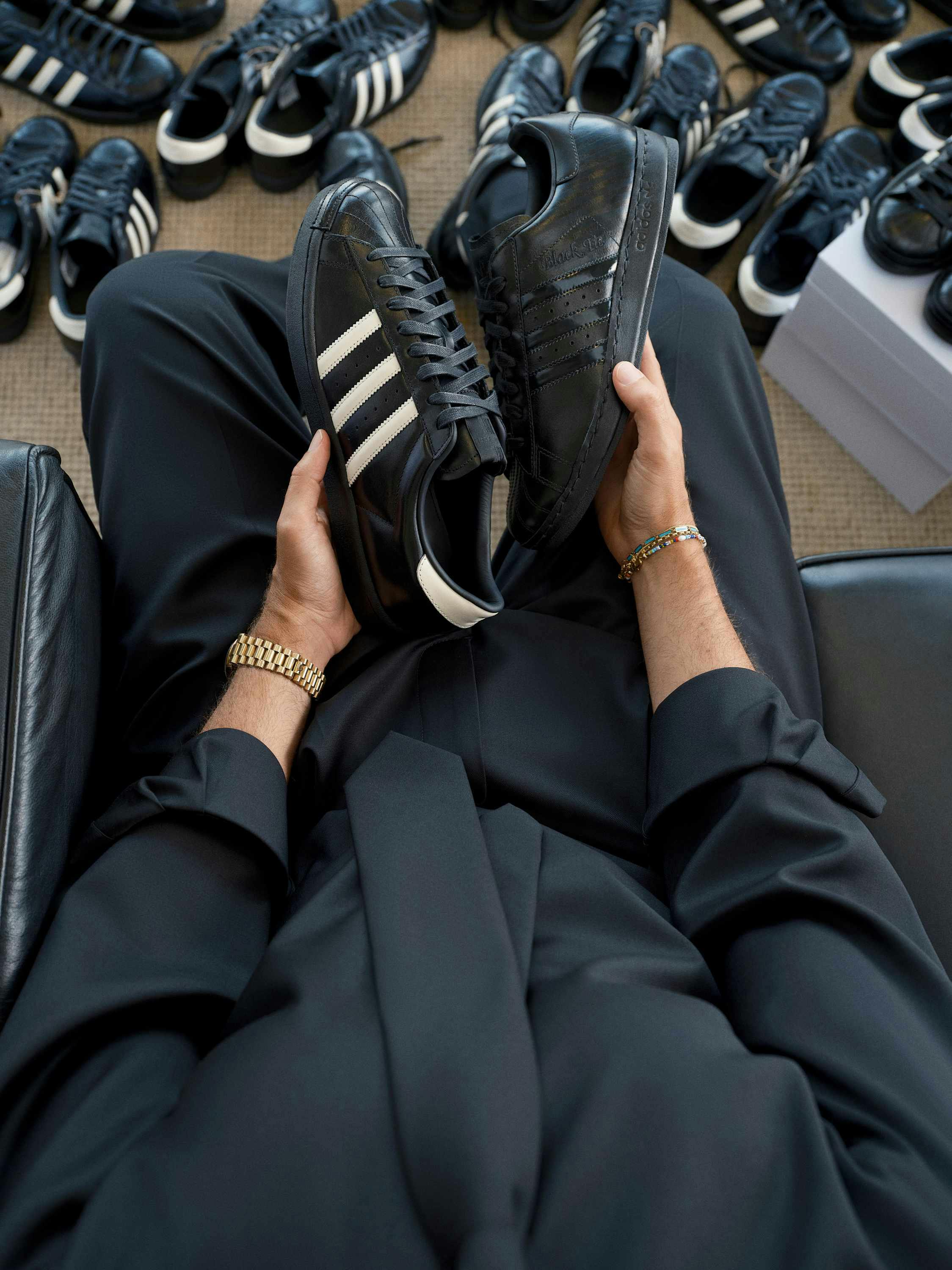 kith adidas superstar black tie sneaker collab ronnie fieg interview