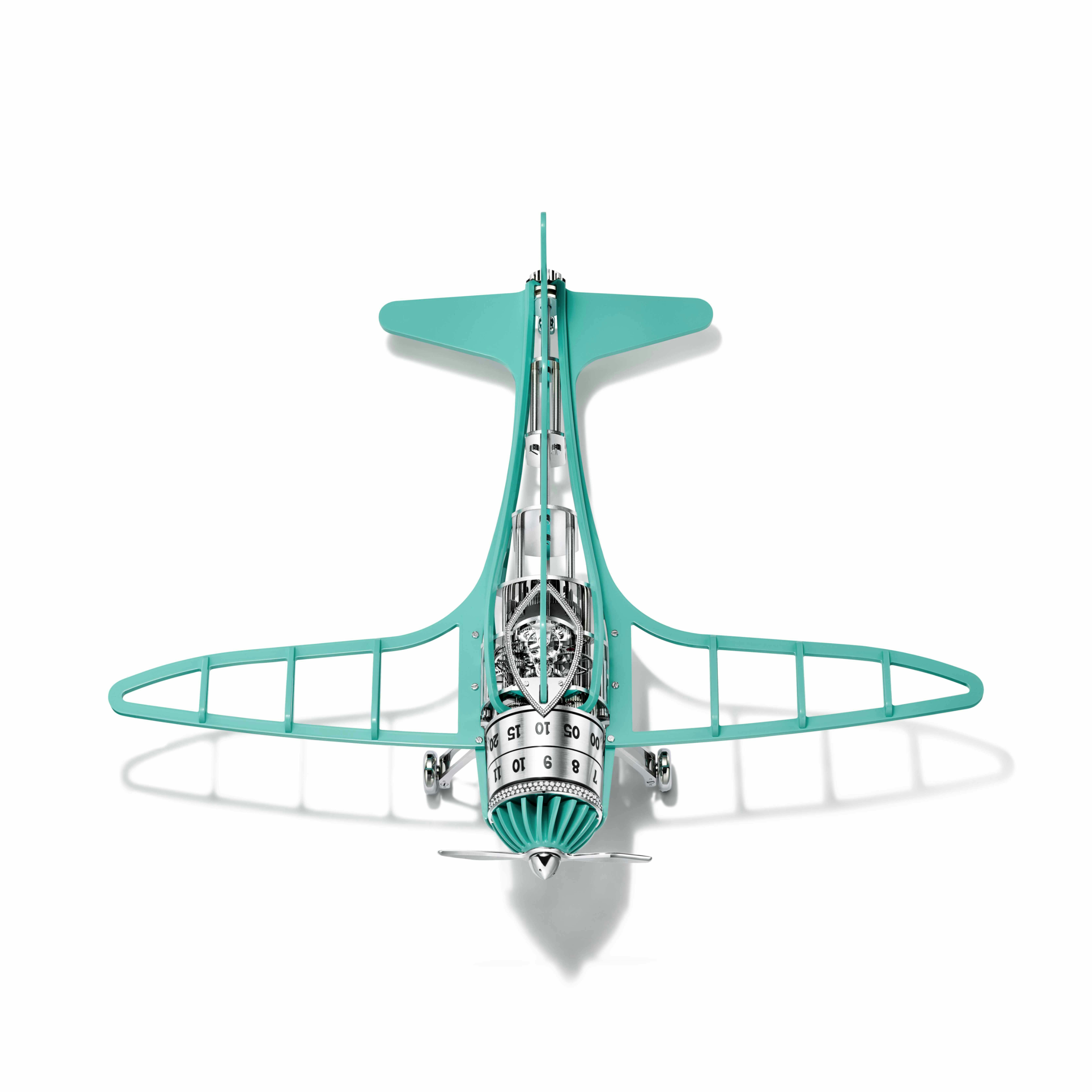 tiffany time objects car airplane clock speed airways diamond