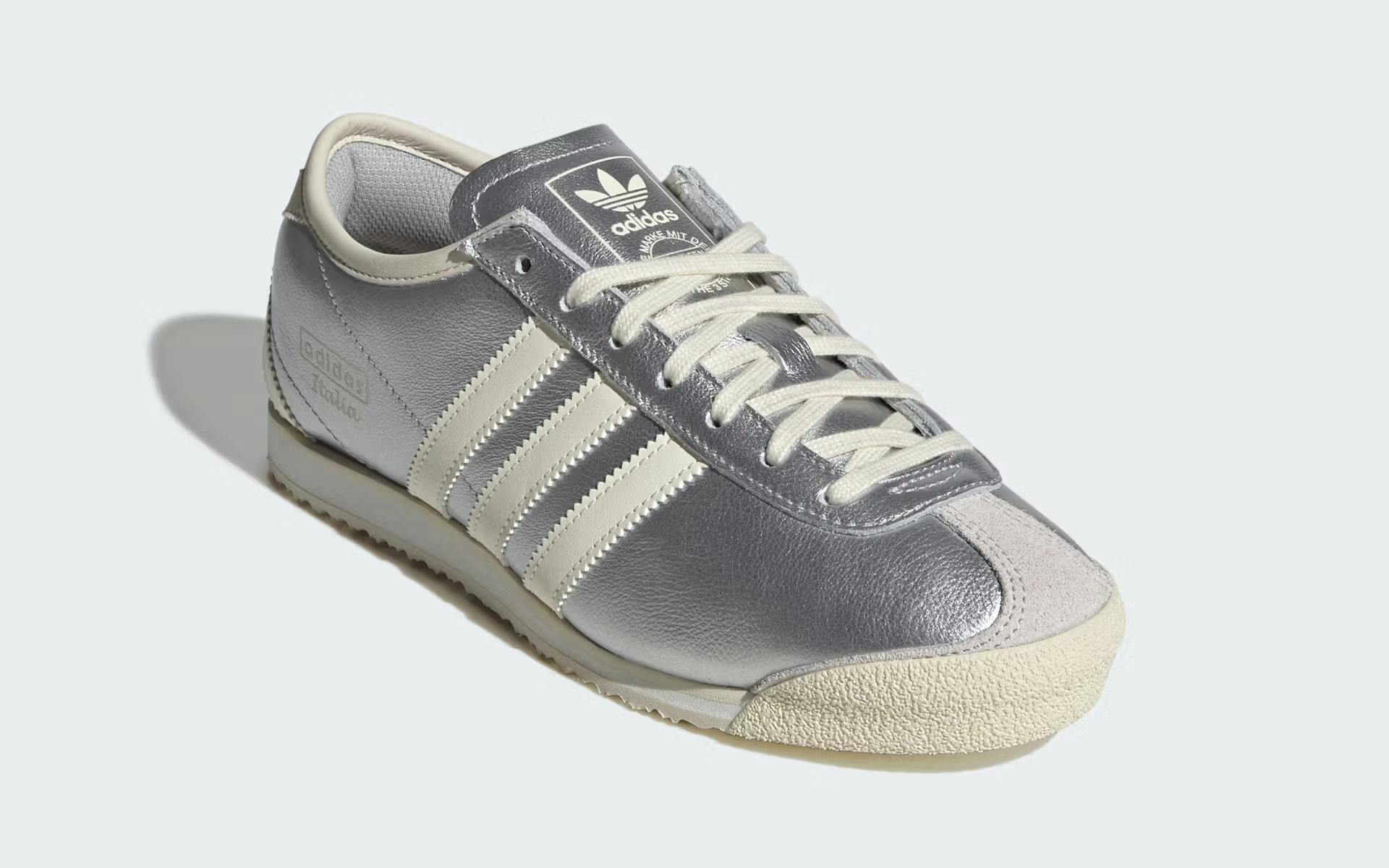 adidas sneakers, adidas Italia sneakers, silver adidas sneakers