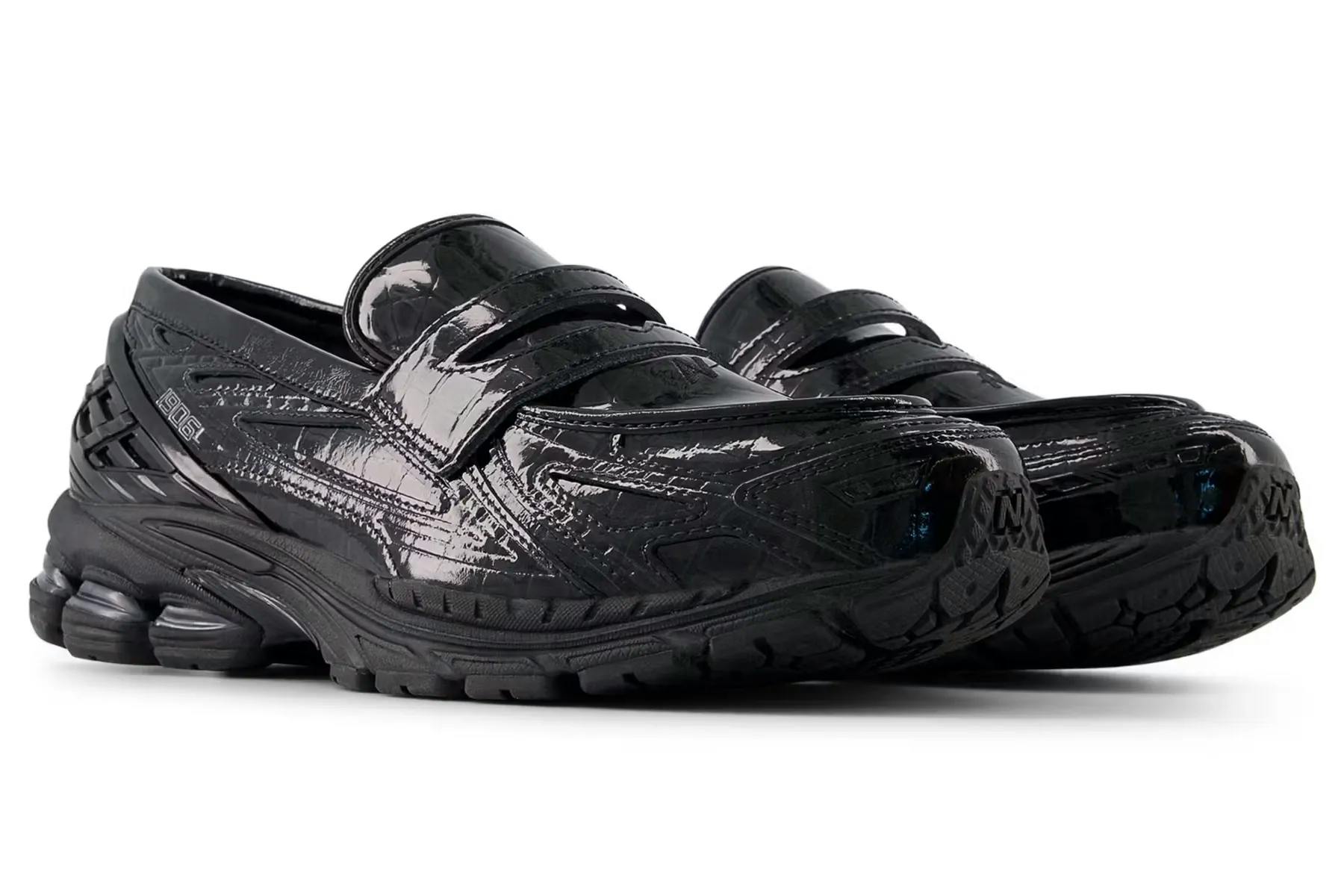 New Balance 1906L Black Croc Leather
