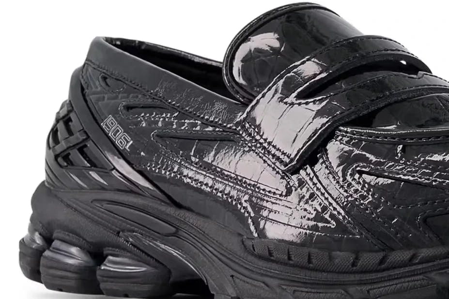 New Balance 1906L Black Croc Leather
