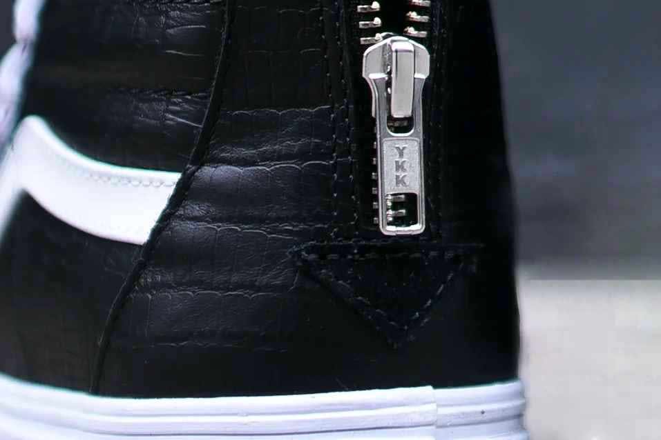 vans croc leather