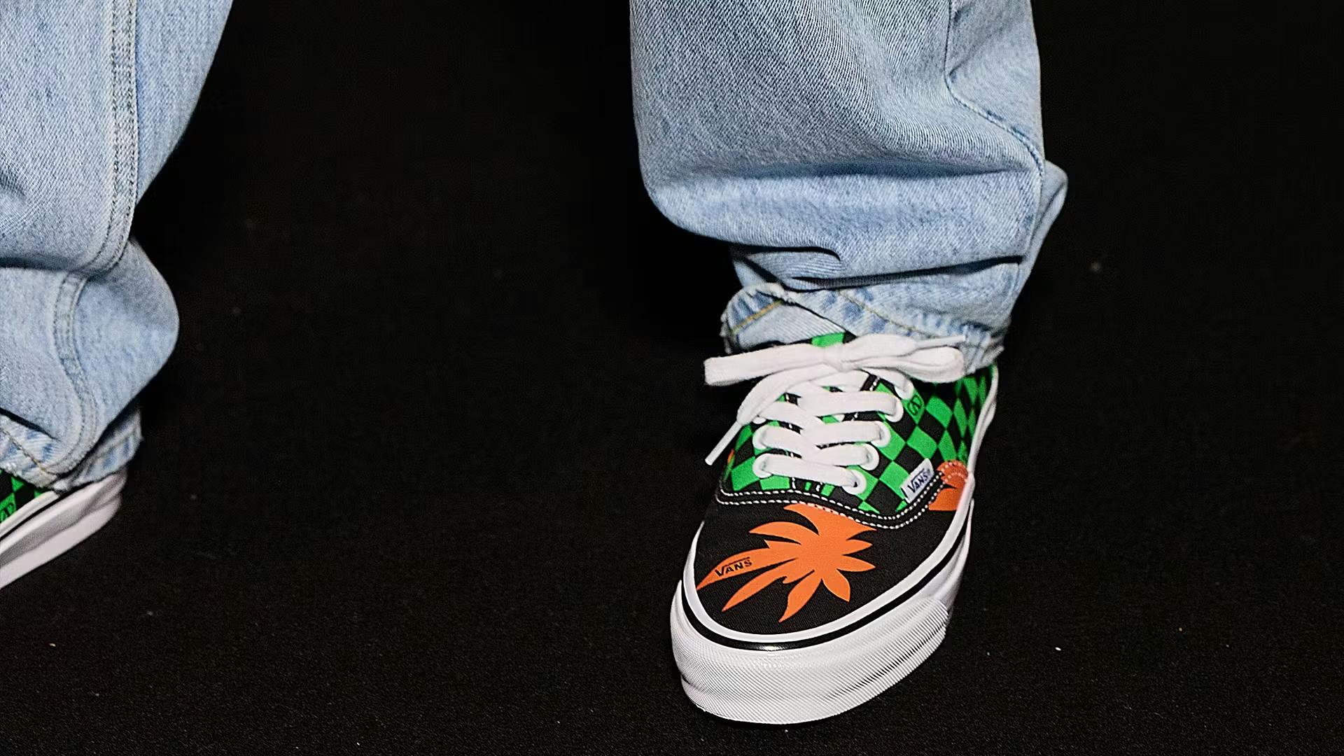 Valentino Vans, Colorful Valentino Vans, Colorful Valentino Vans-like sneakers, "V" Vans authentic