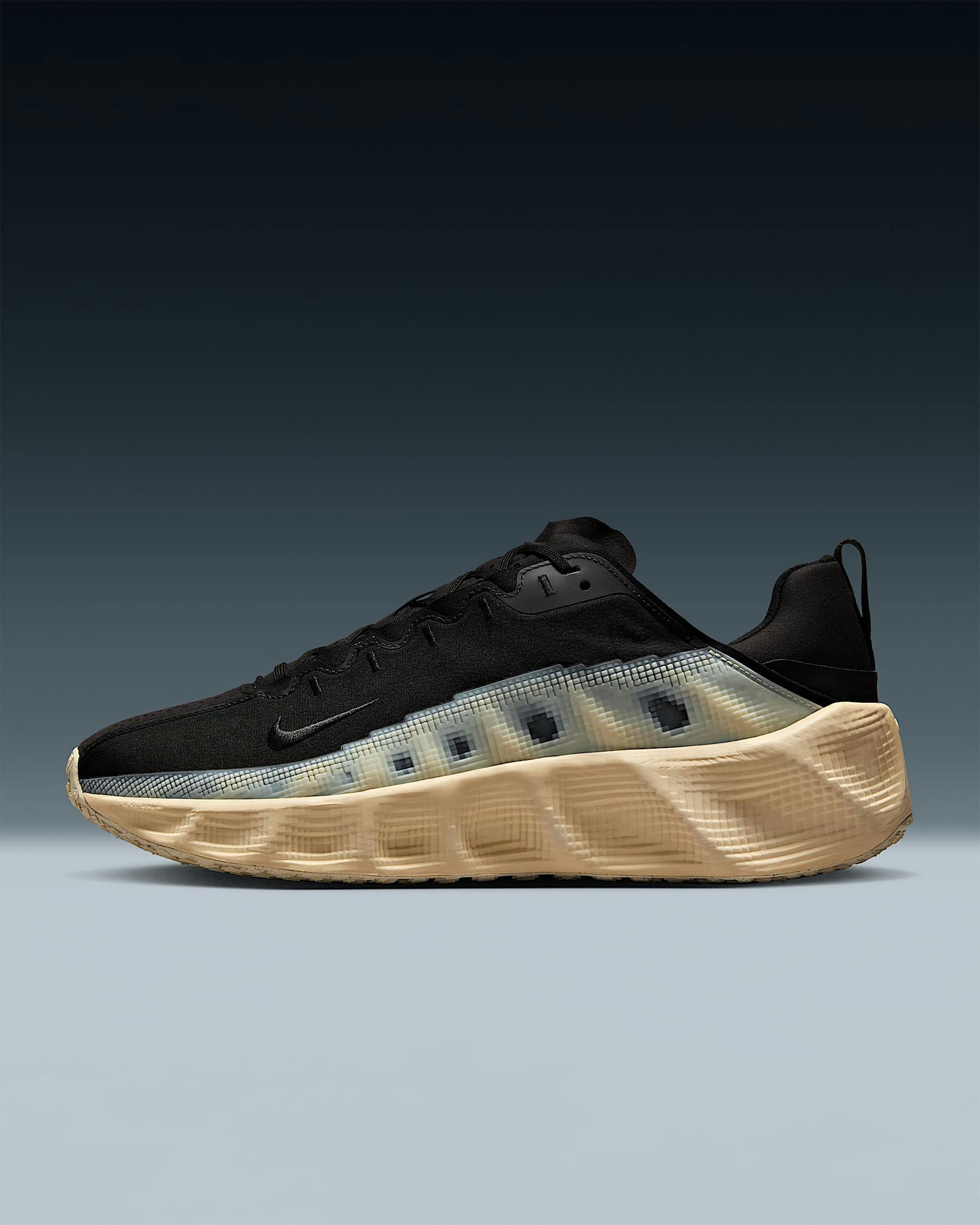 nike ava rover sneaker black white beige