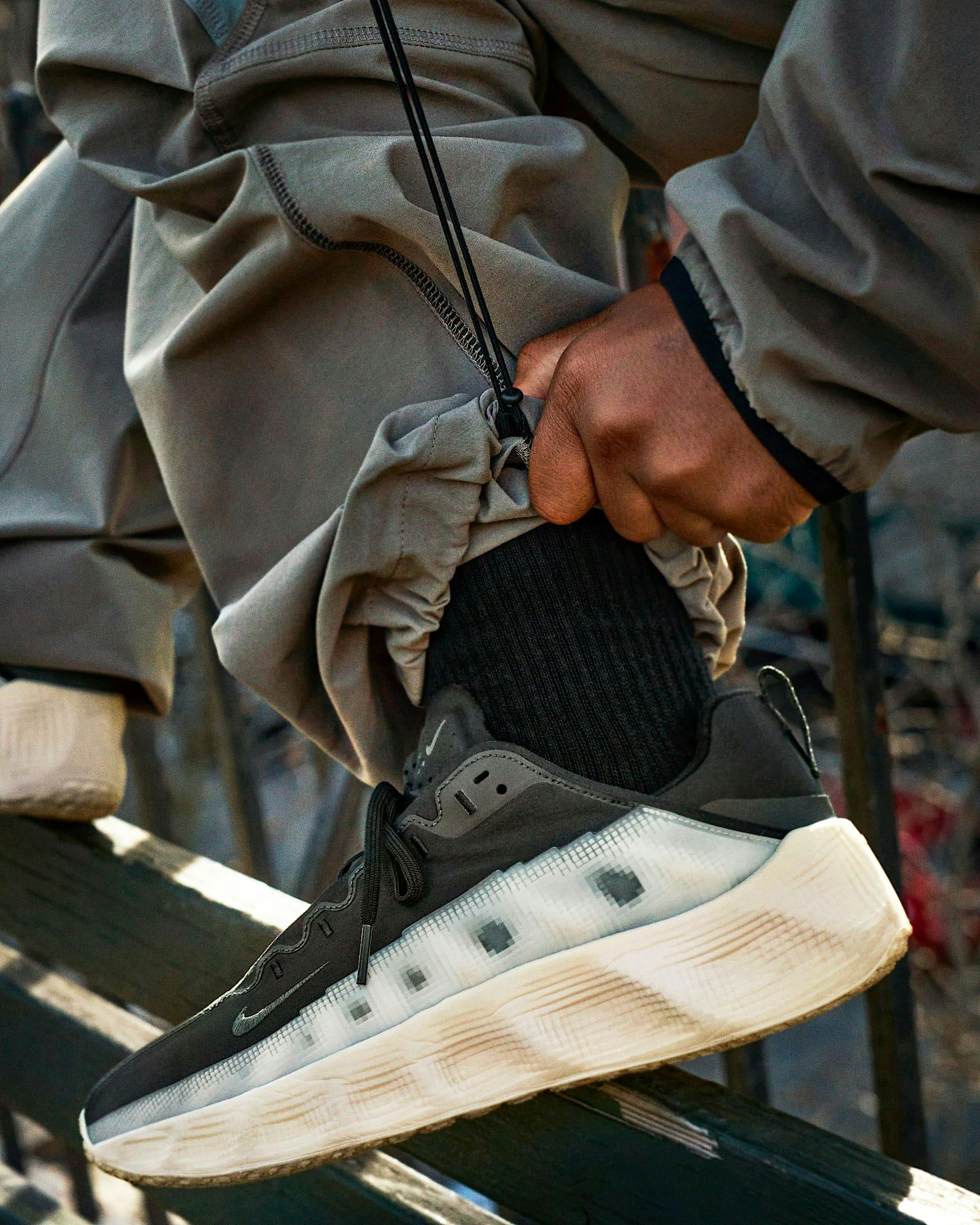 nike ava rover sneaker black white beige