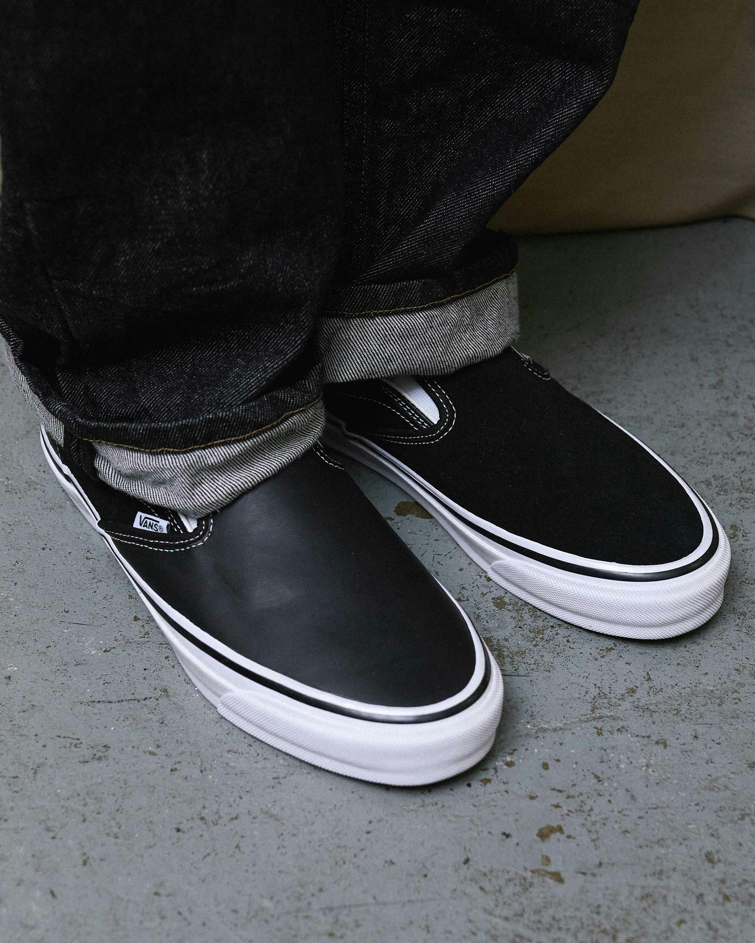 engineered garments vans slip on sneaker store exclusive colorways navy black