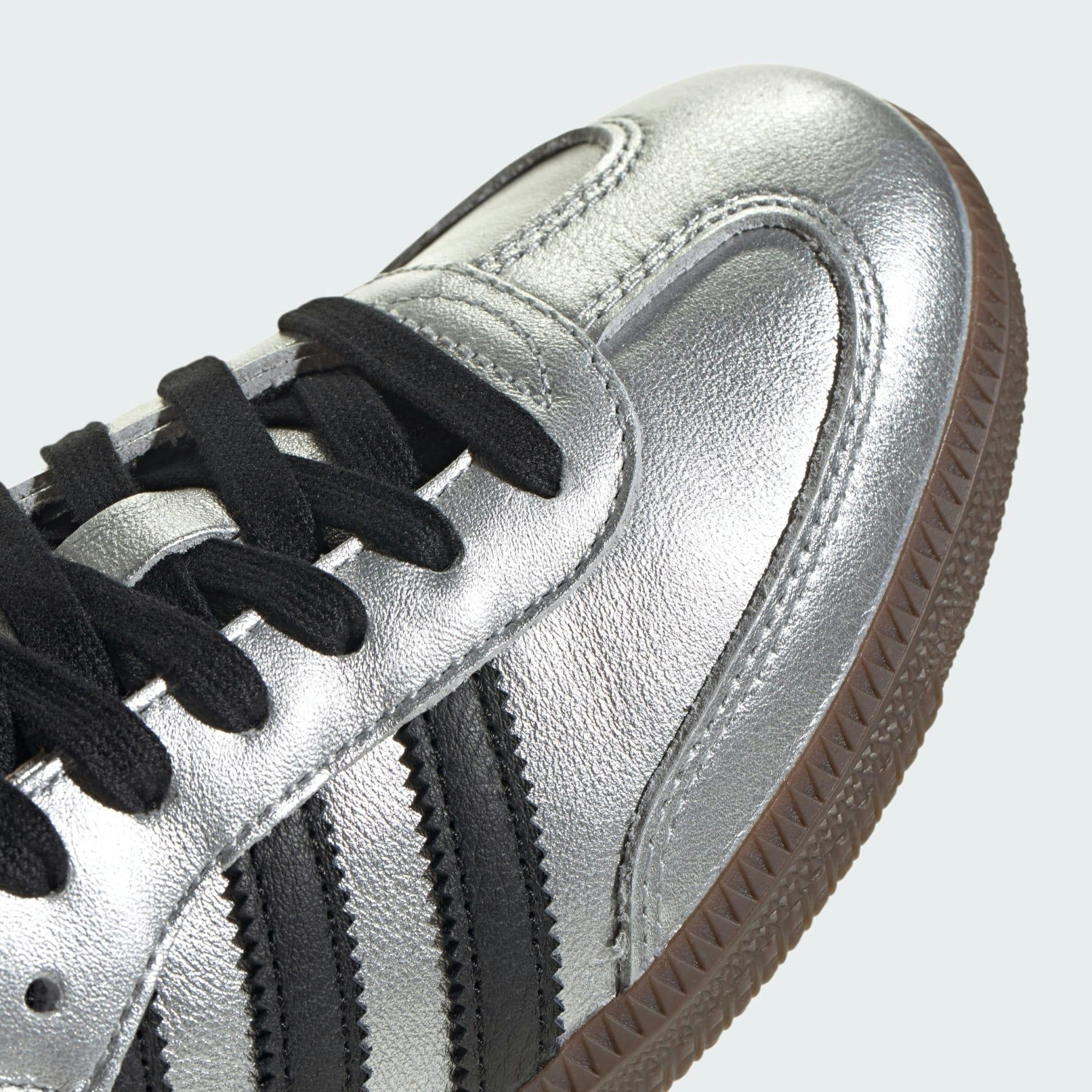 adidas Samba silver and black