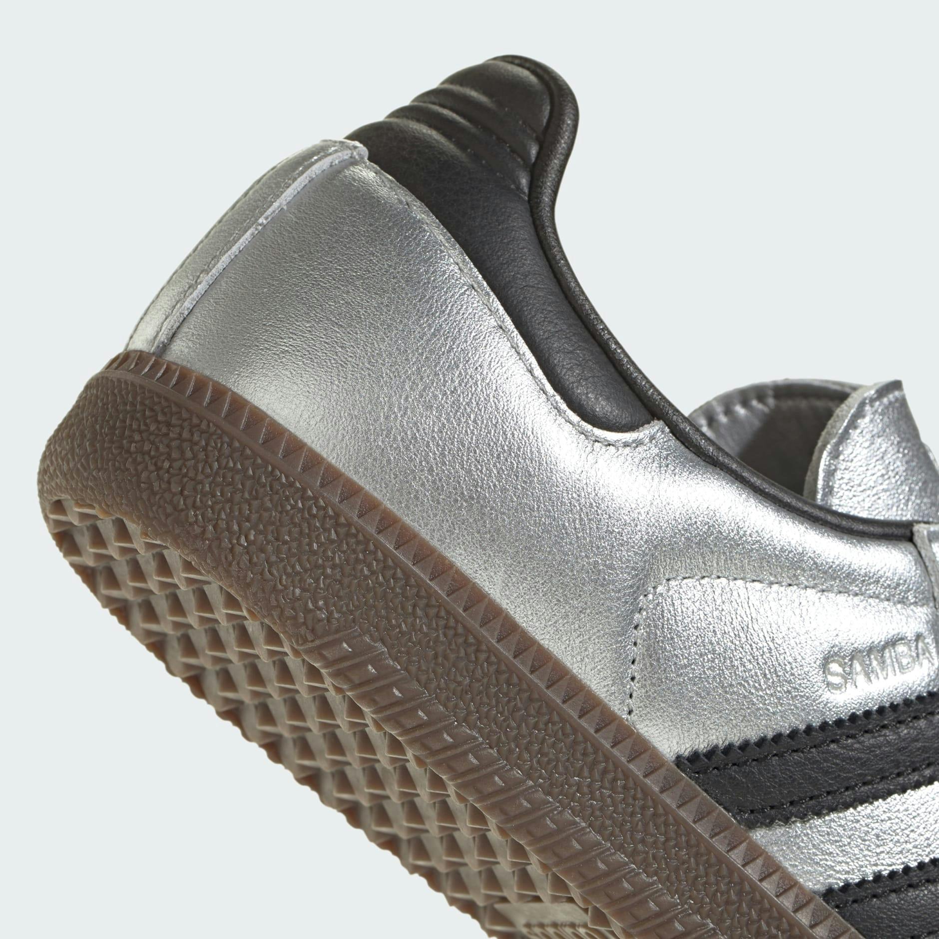 adidas Samba silver and black