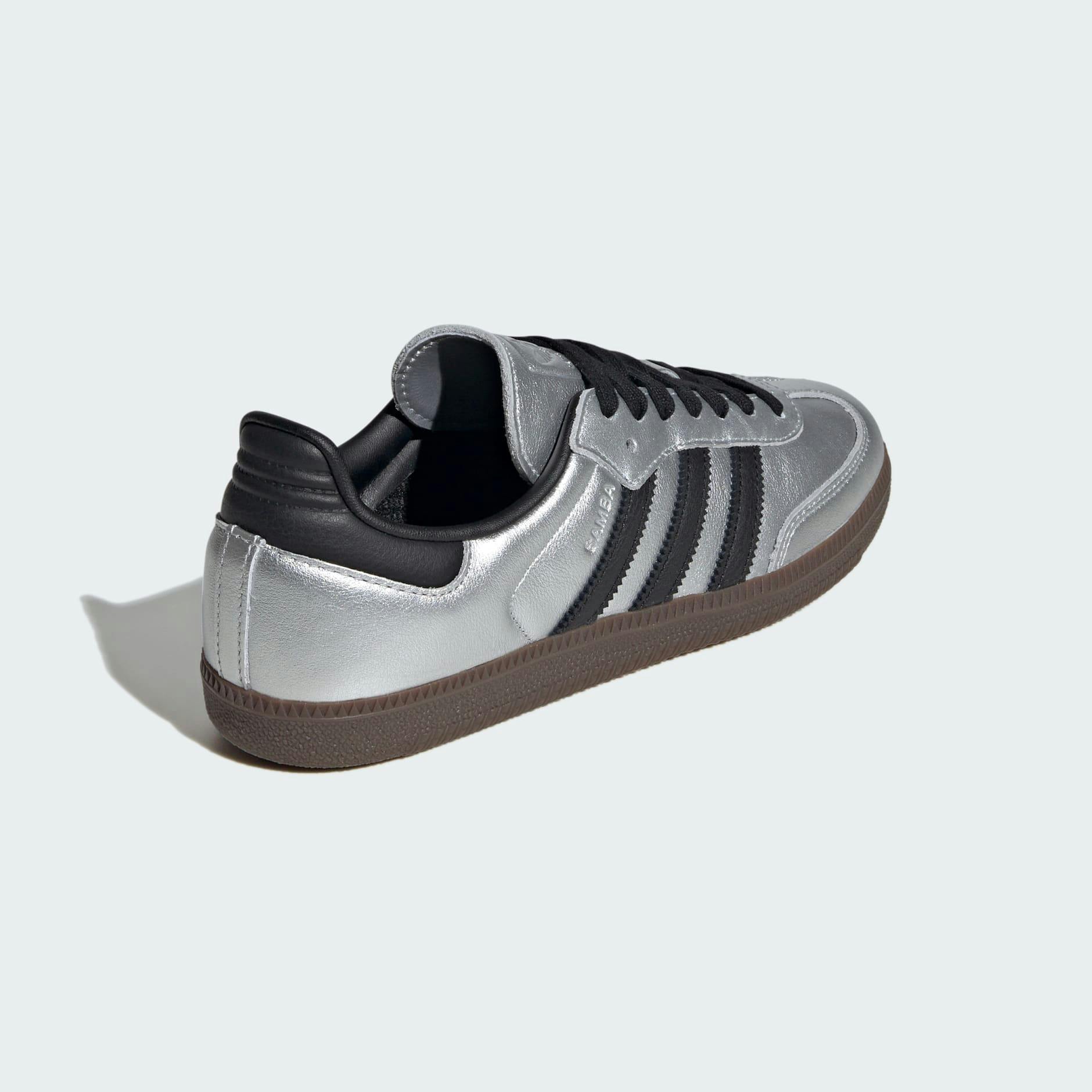 adidas Samba silver and black