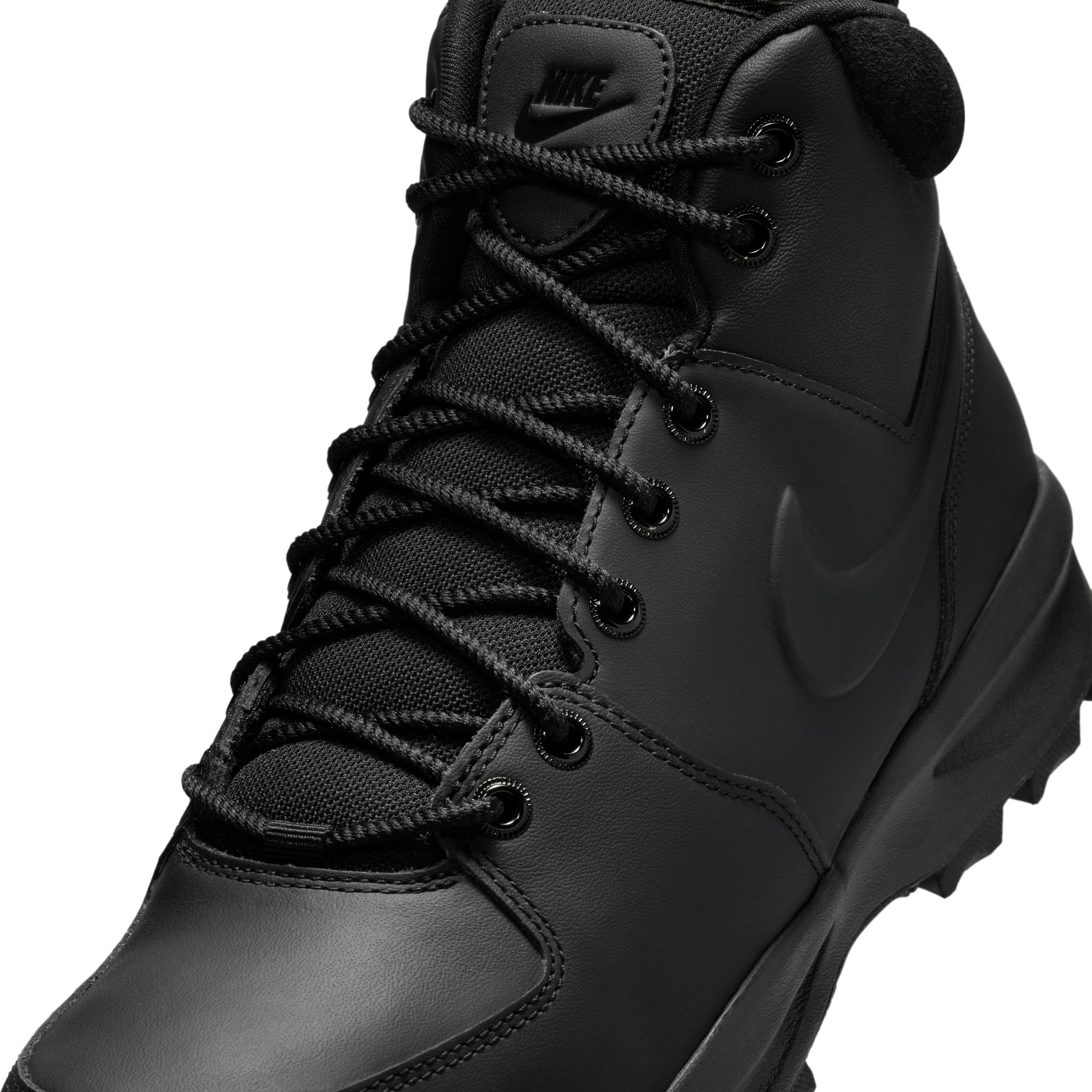 nike manoa leather triple black
