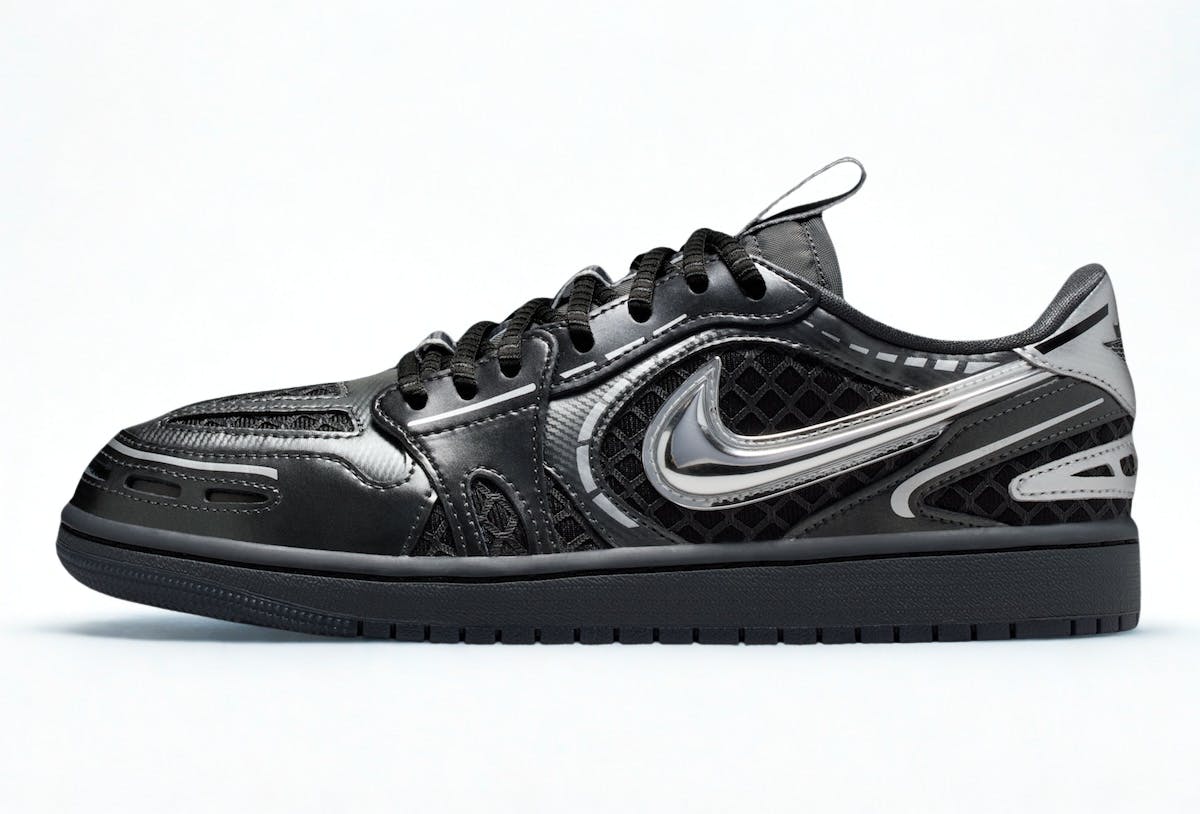 Air Jordan 1 Low Method of Make V3 “Black/Metallic Silver”