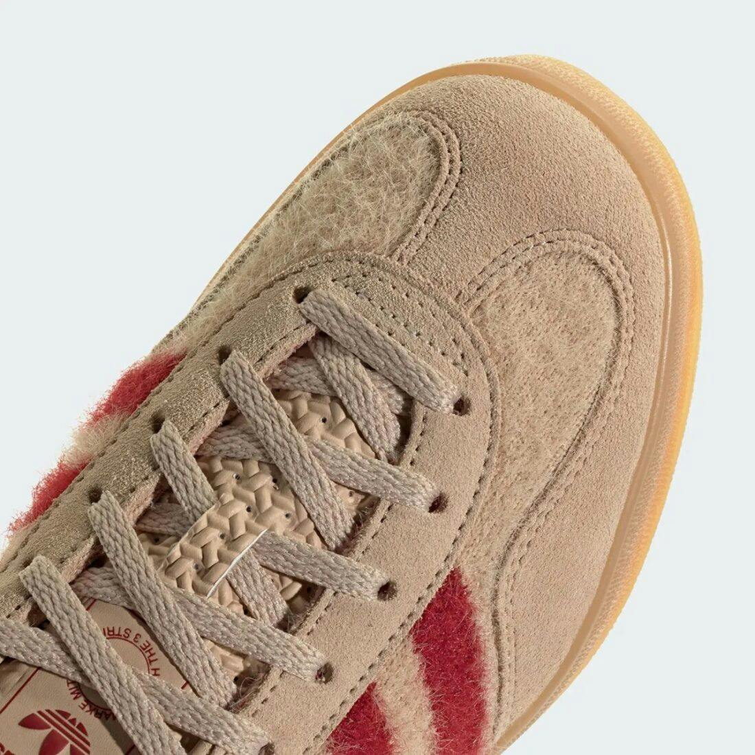 furry adidas Gazelle sneaker